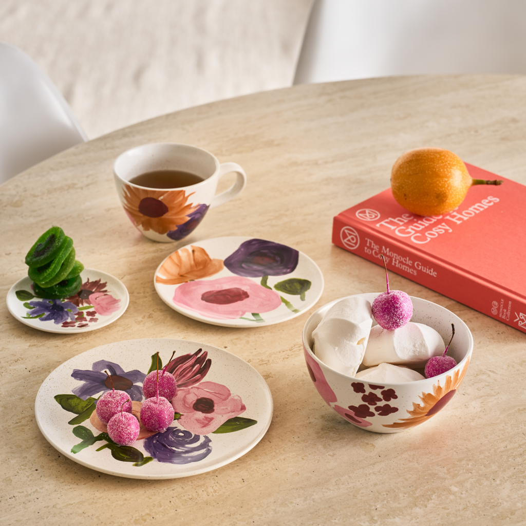 Keramická miska HANAKO s rostlinným motivem