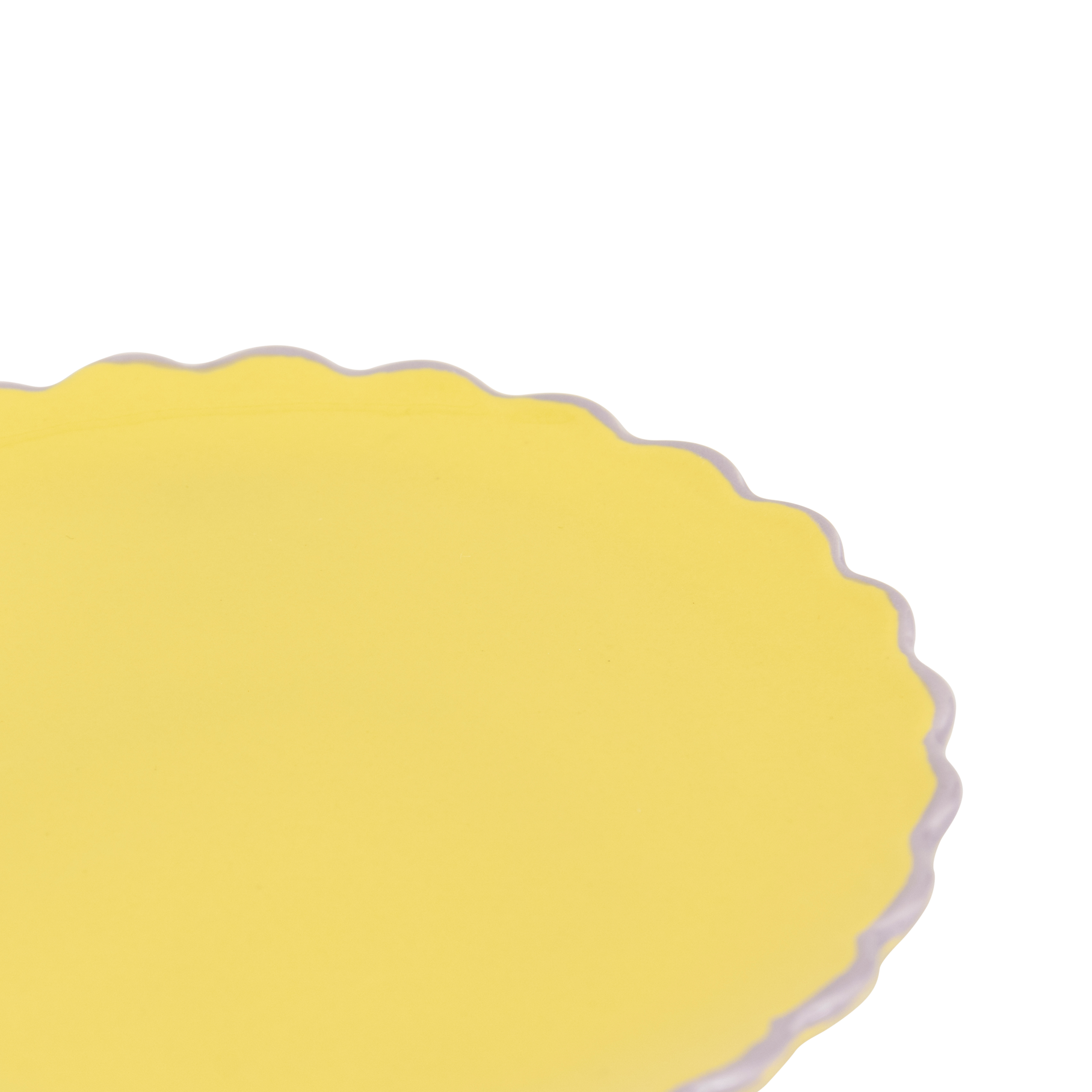 GOOD MORNING dessert plate yellow ceramic