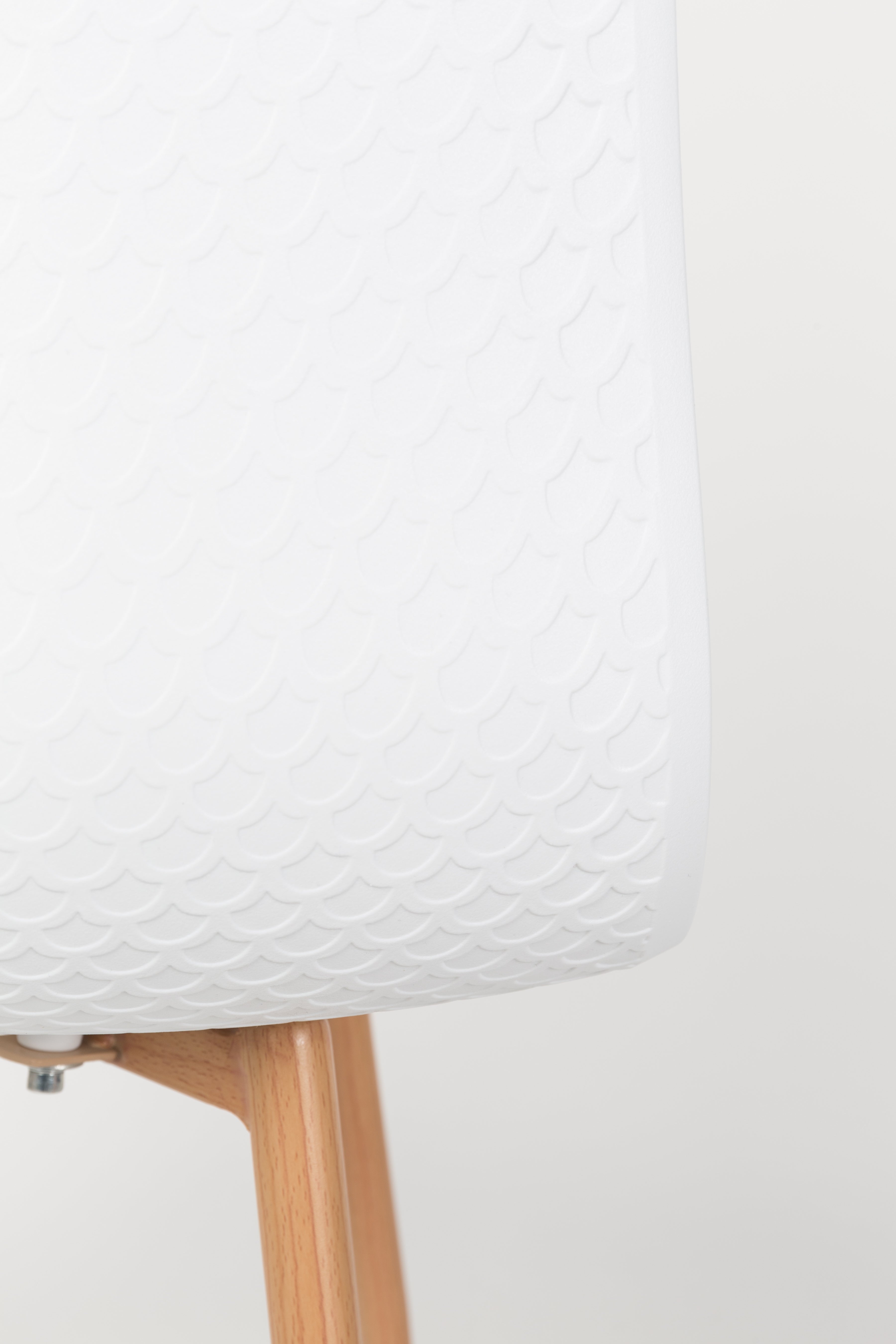 Krzesło LEON biały z drewnianą podstawą