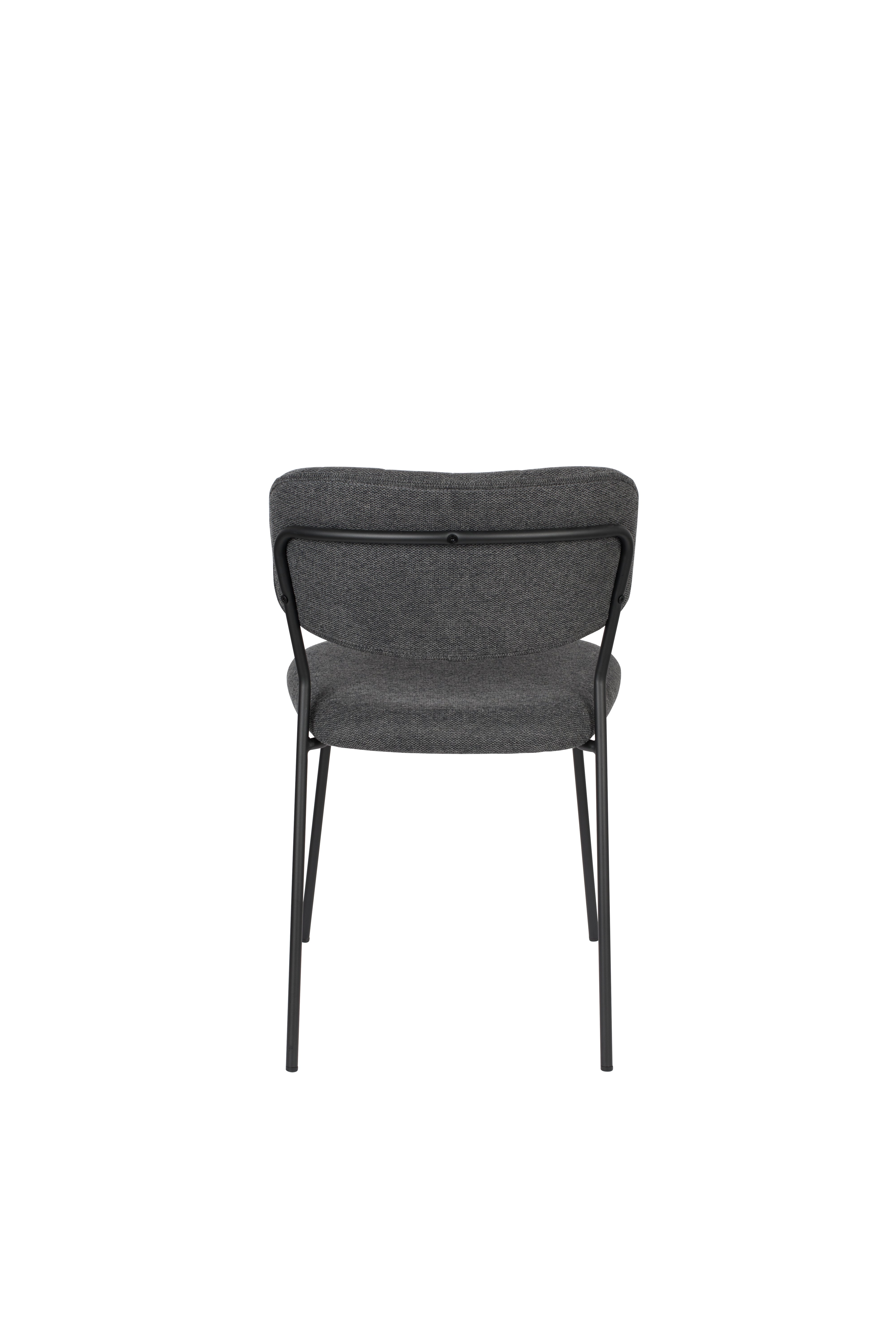Jolien Dark gray chair with a black base