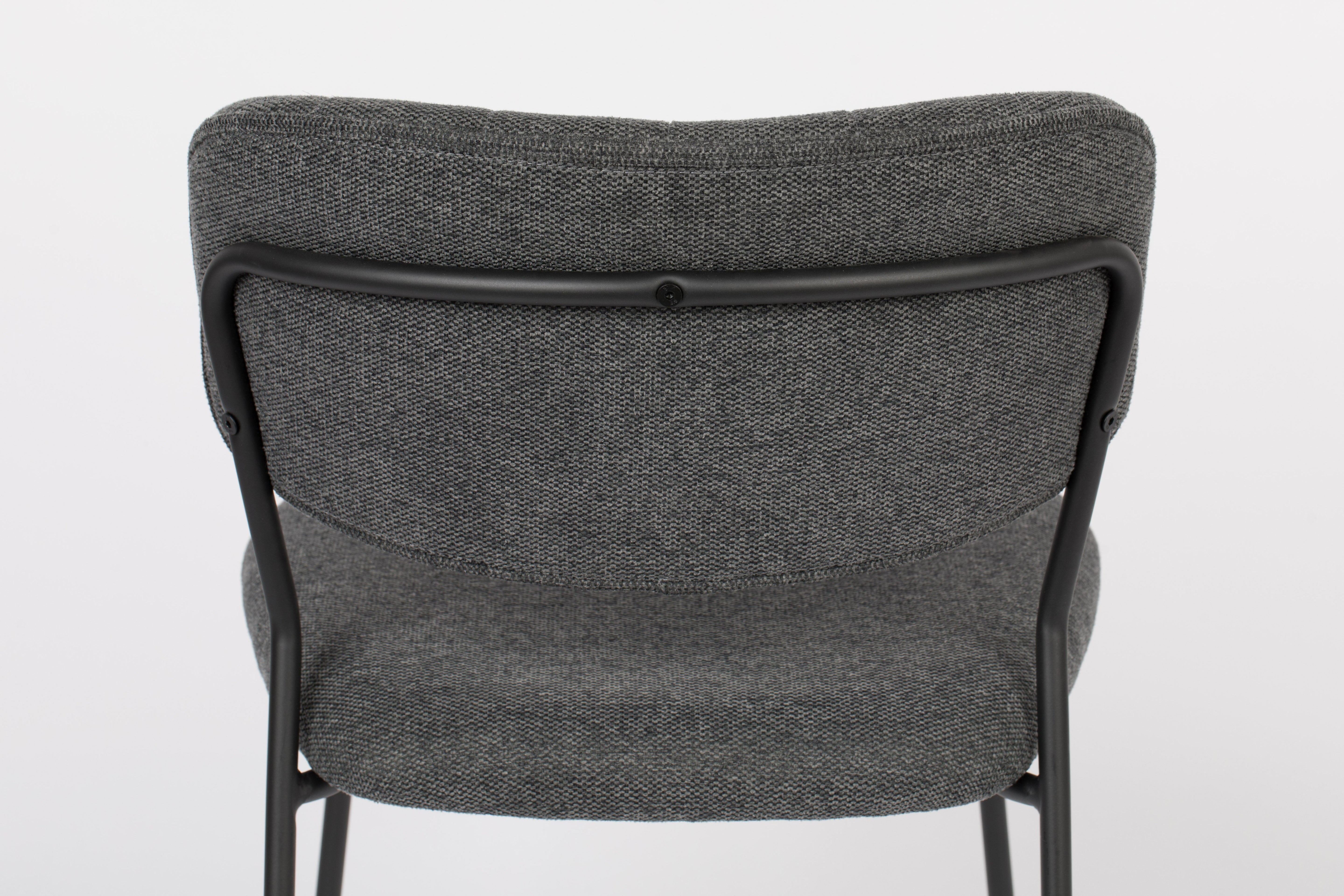 Jolien Dark gray chair with a black base