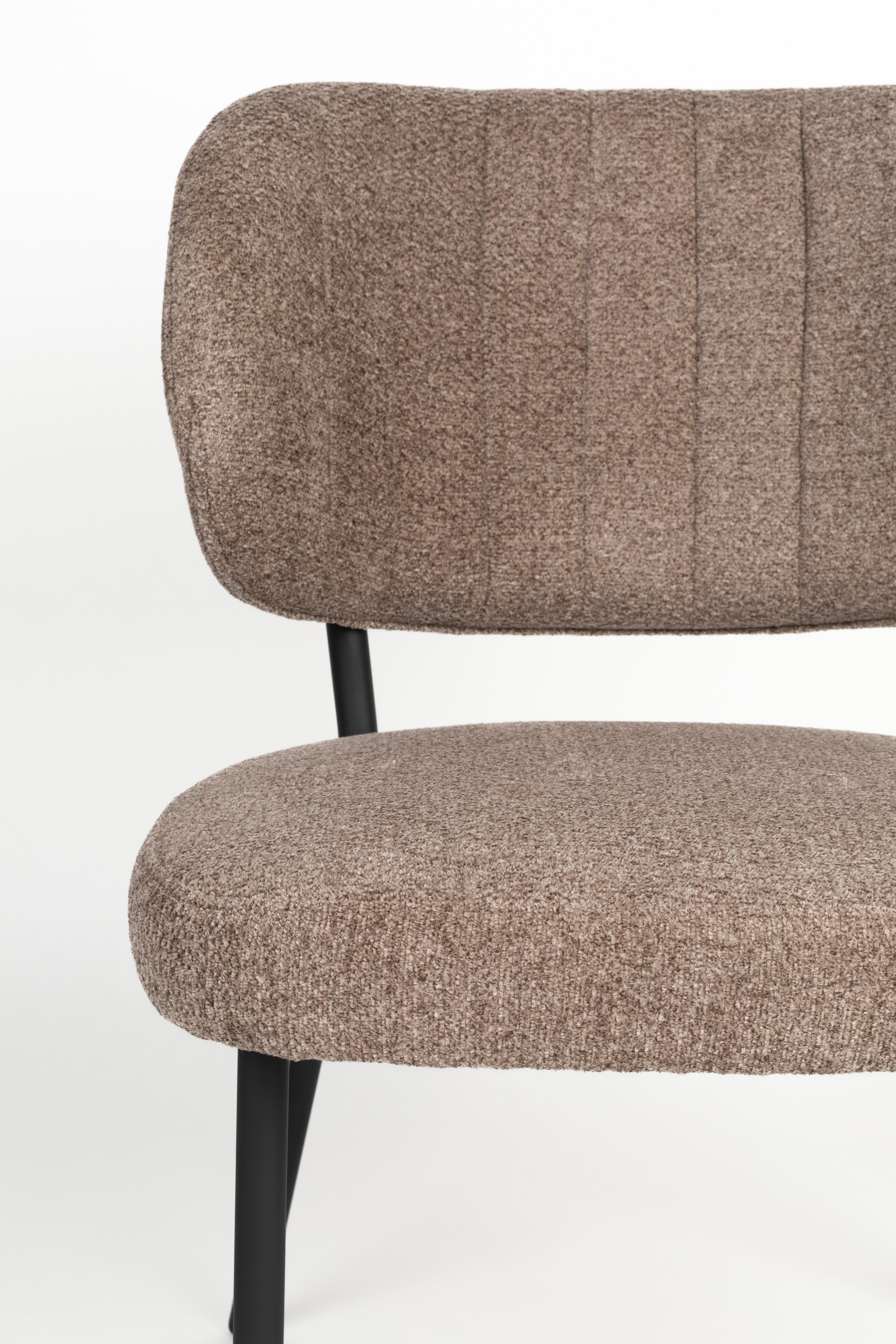 Židle SANNE hnědá s černým podstavcem