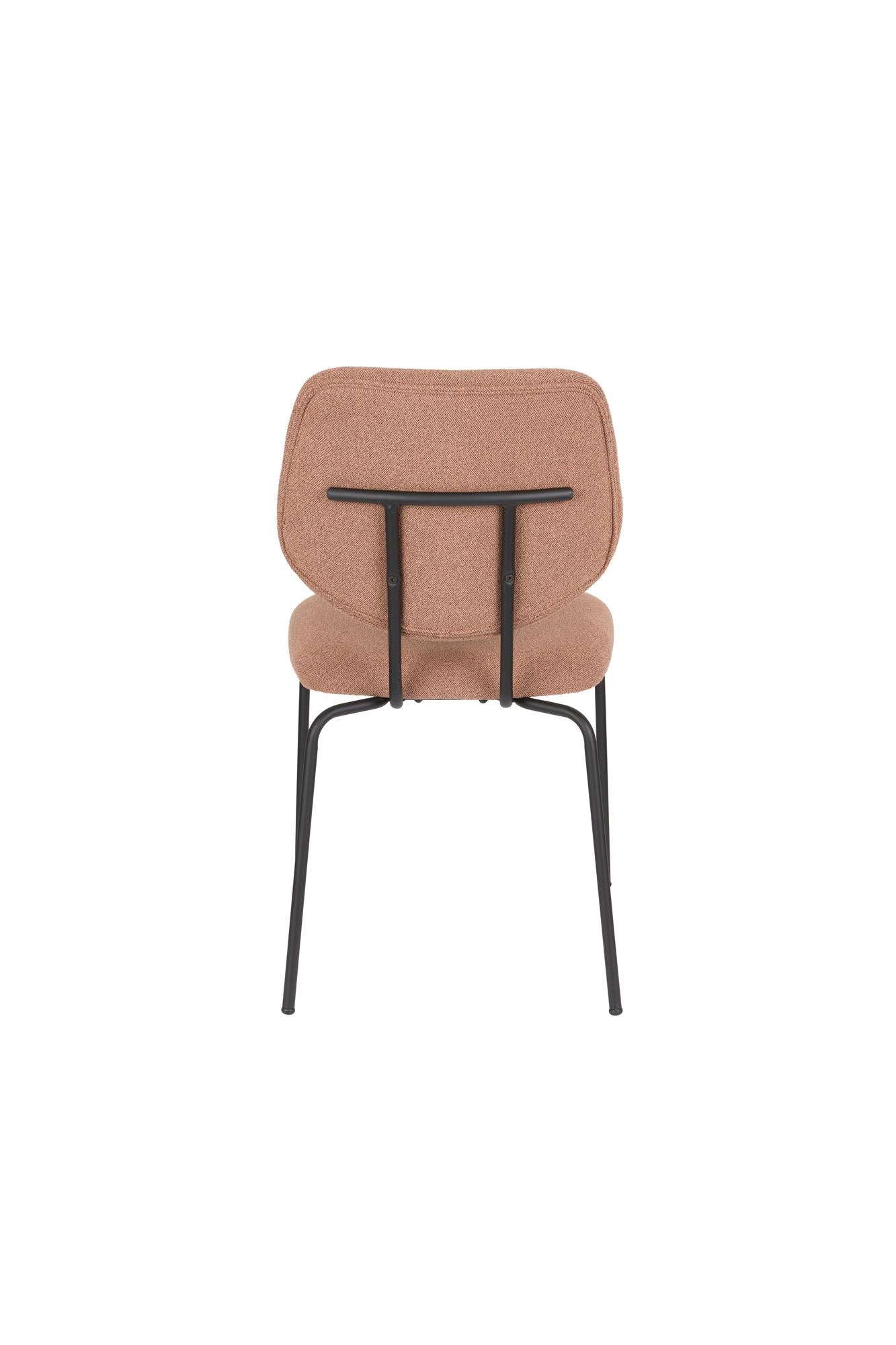 ZELO chair in salmon pink with a black base