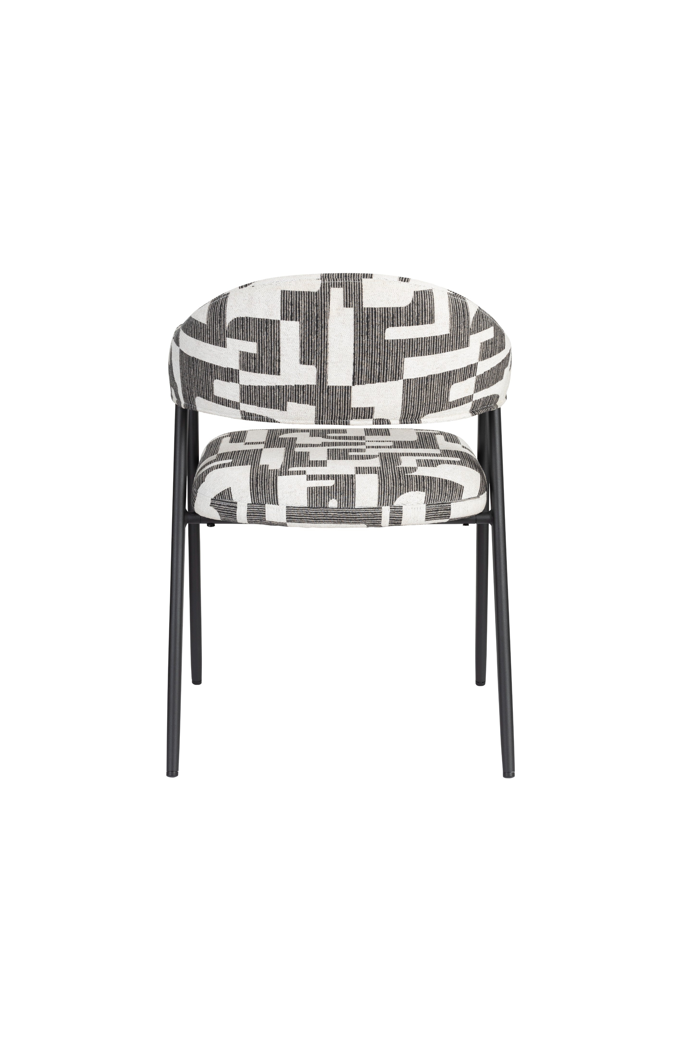 MIYO Chair white with black pattern