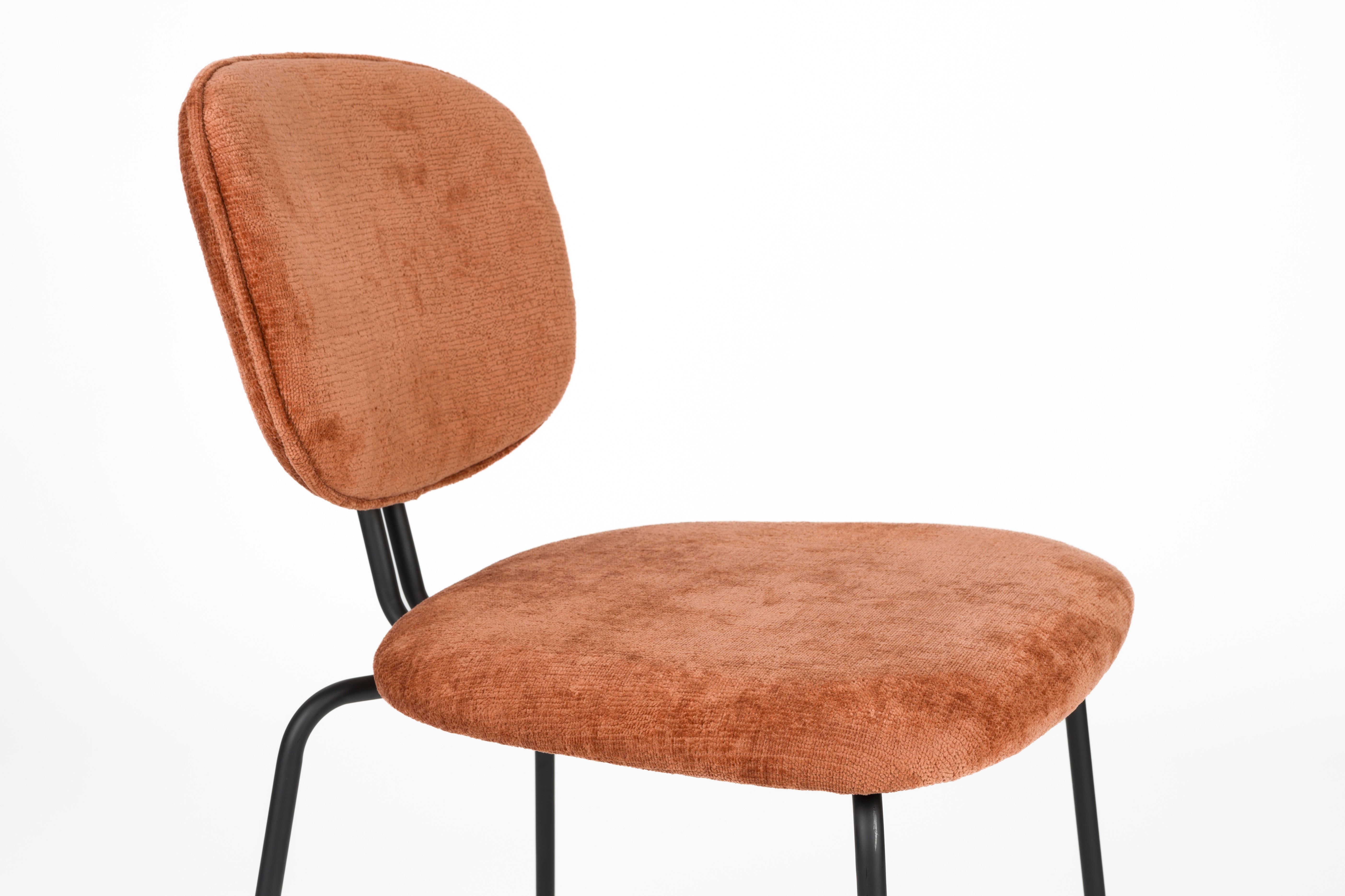Křeslo BOUTON terakota s černým podstavcem