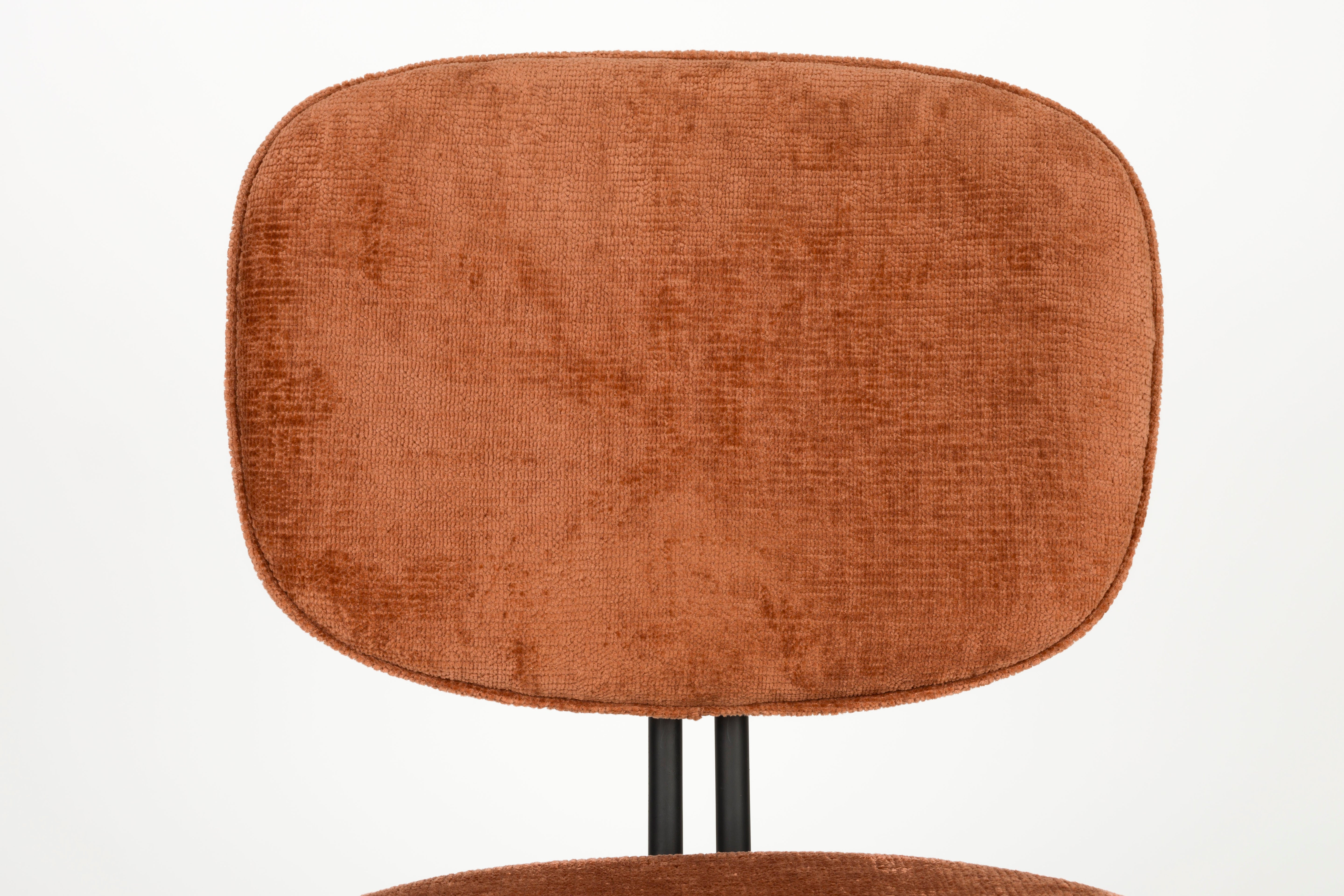 Křeslo BOUTON terakota s černým podstavcem