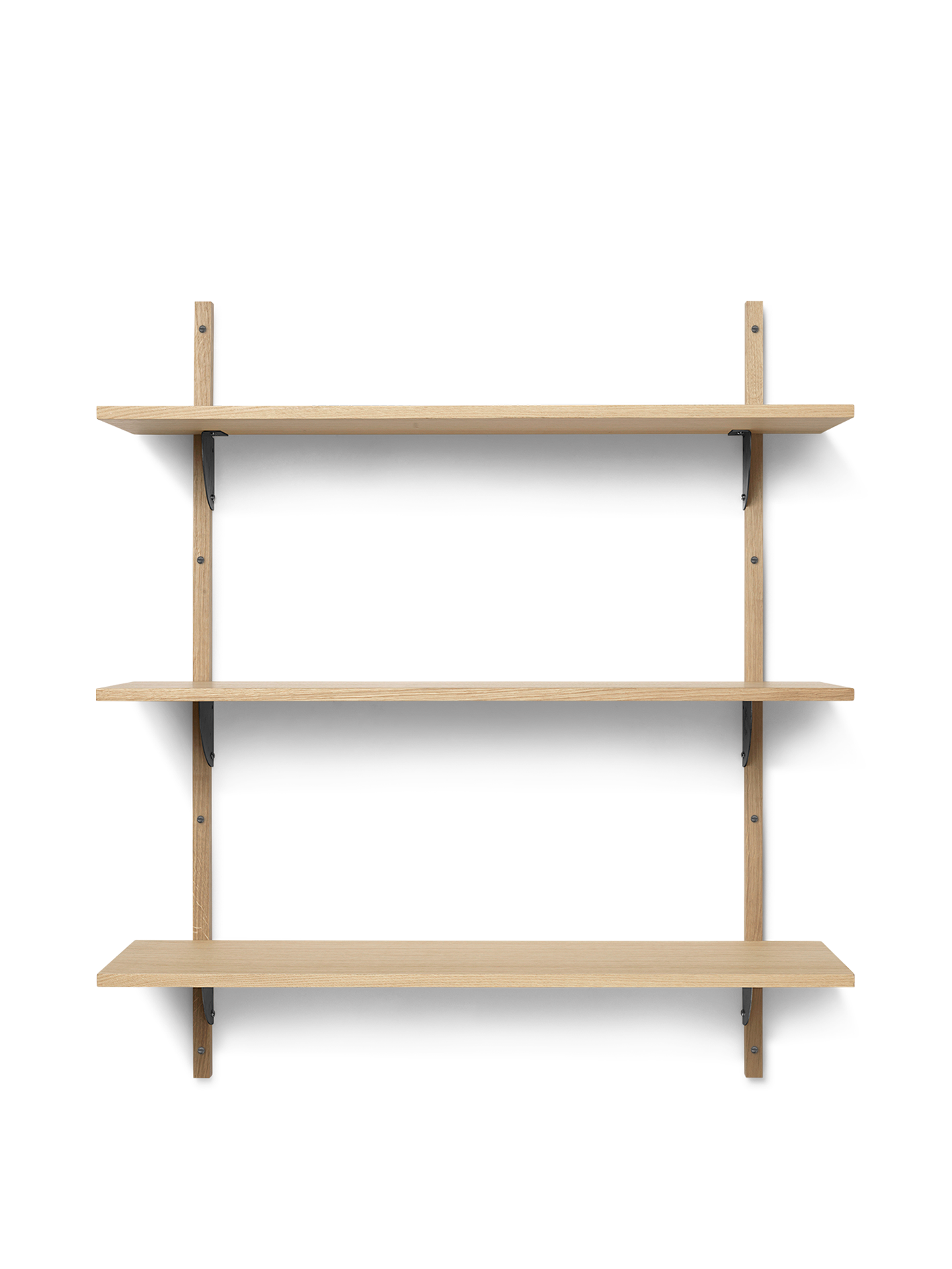 SECTOR TRIPLE WIDE shelf in oak veneer