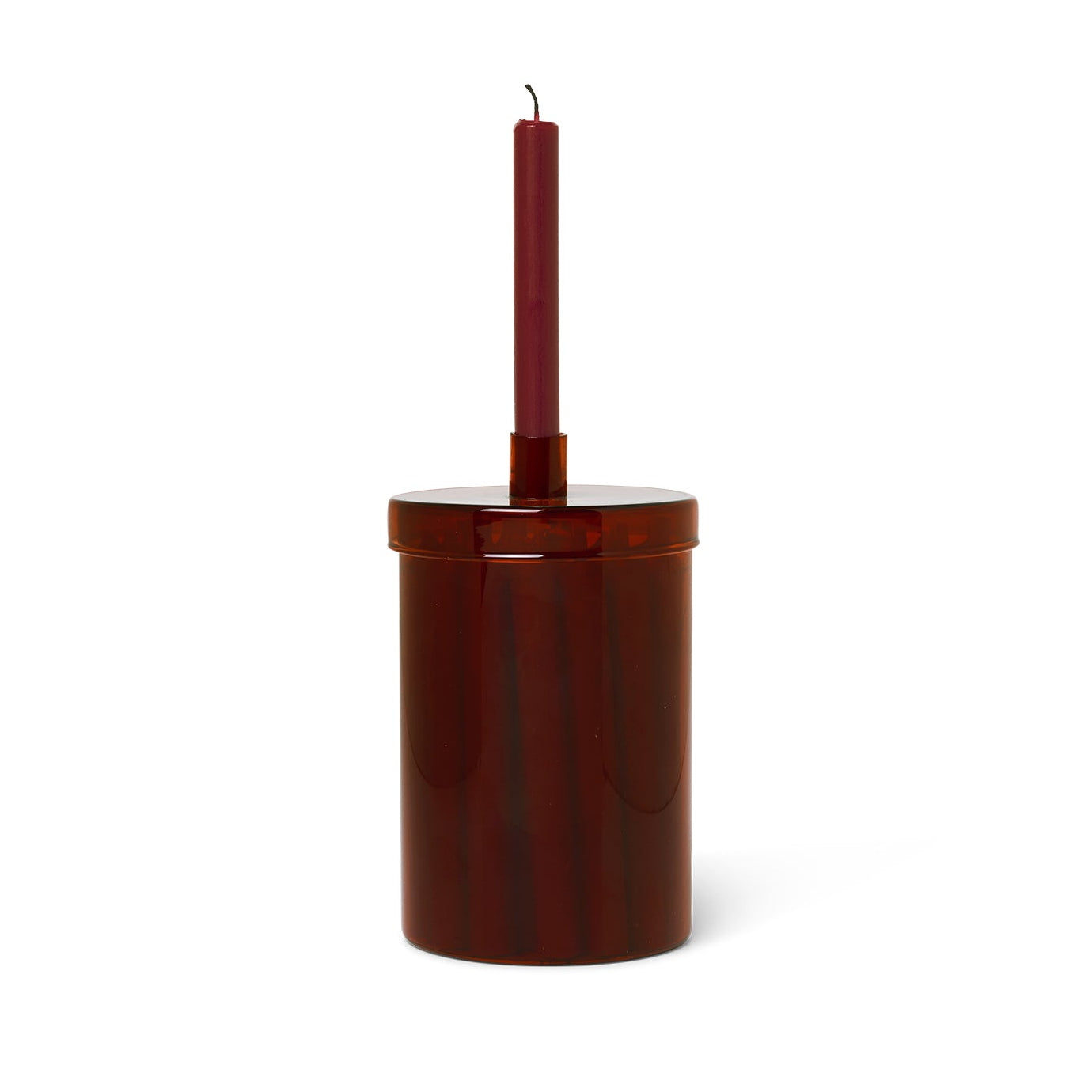 COUNTDOWN TO CHRISTMAS candle holder burgundy