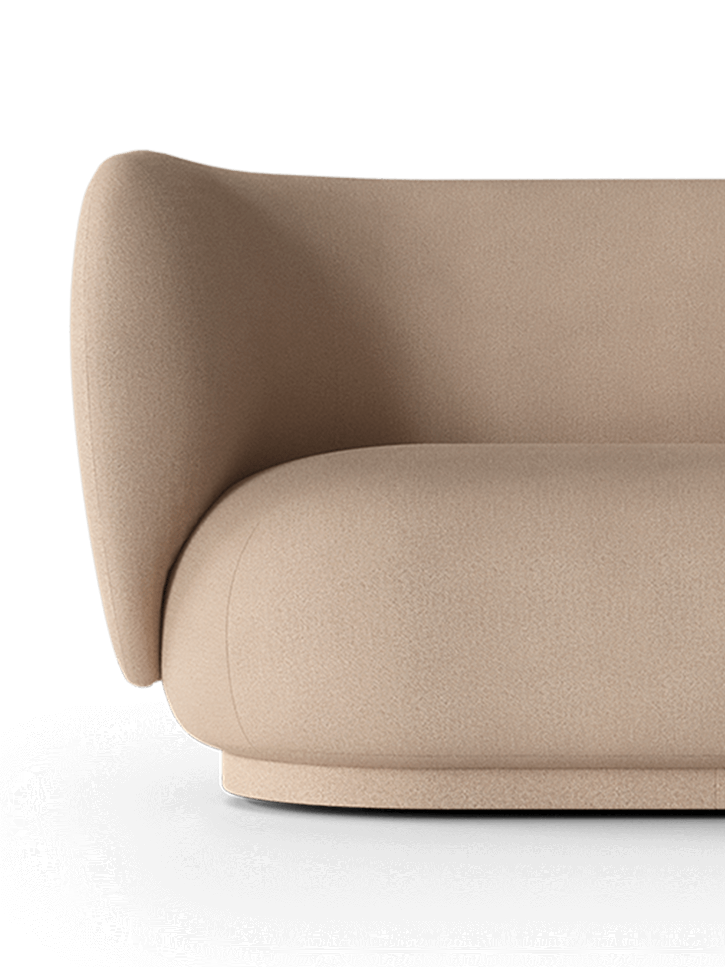 Sofa pro 2 osoby RICO Bouclé písková