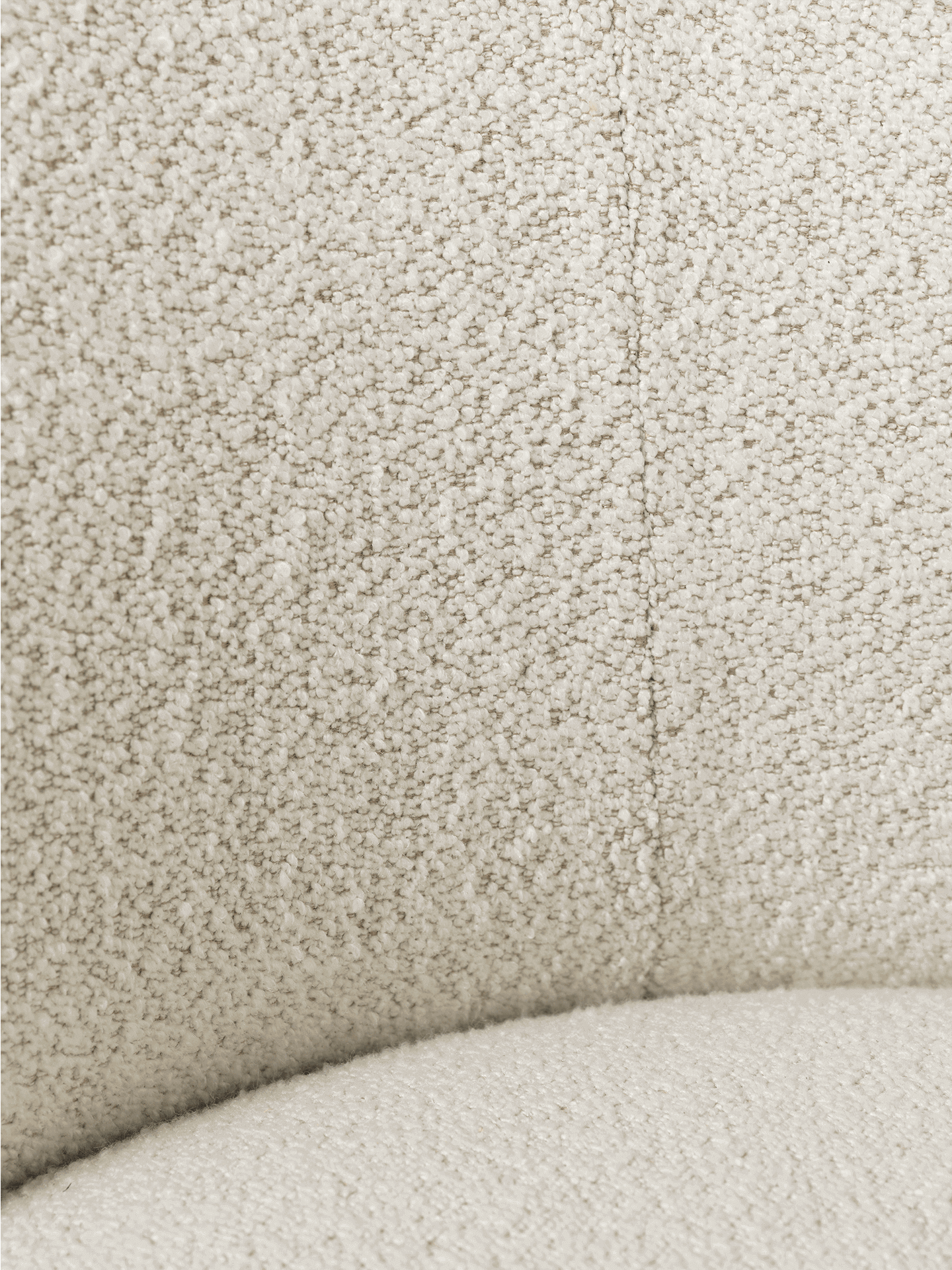 Křeslo otočné RICO LOUNGE Soft Boucle zlomená bílá