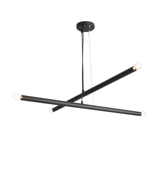 Black tube hanging lamp