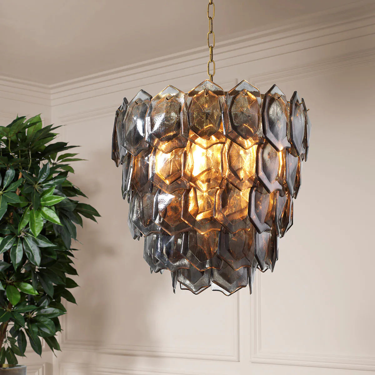 ELIAS chandelier smoked glass