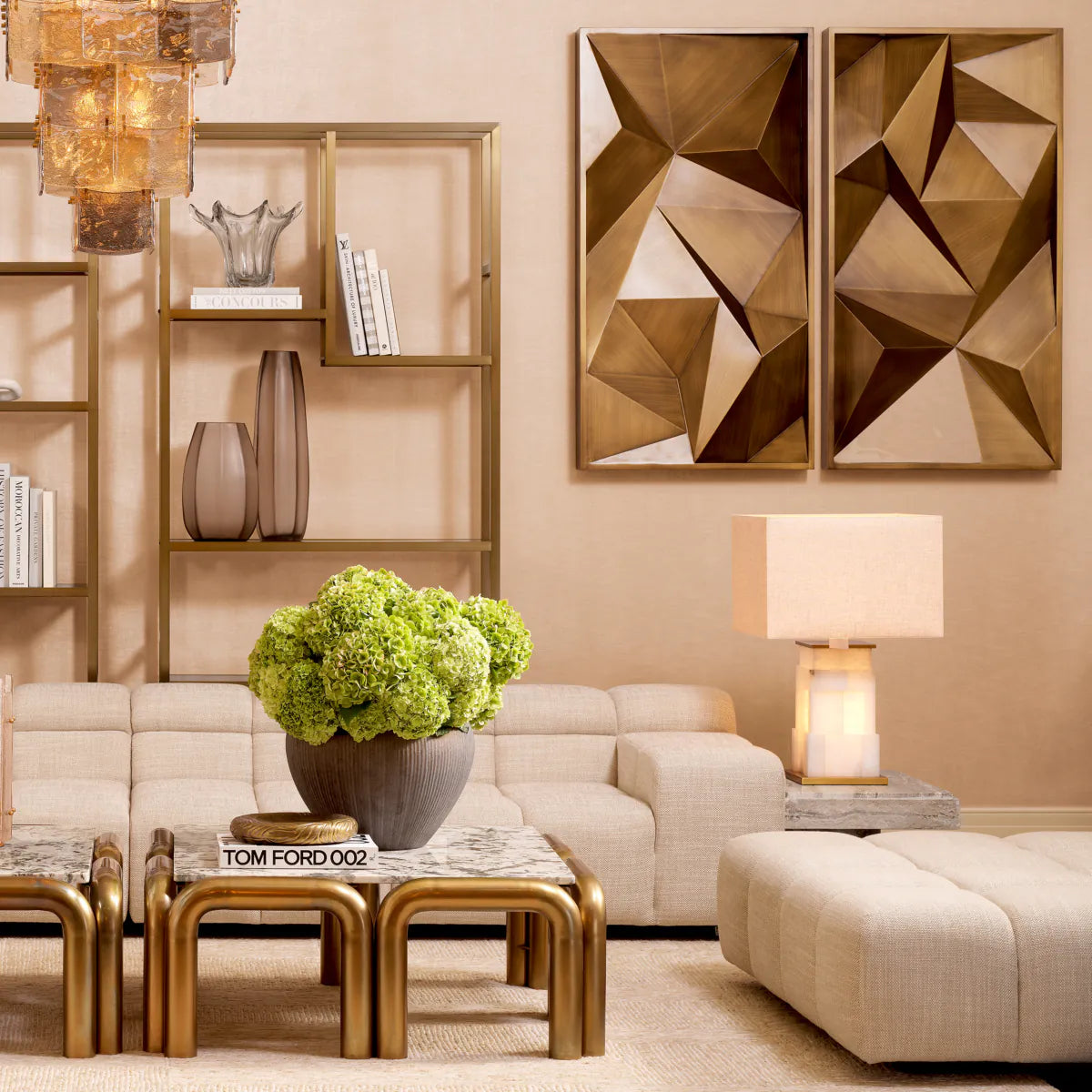 Modulární pohovka HUNTER - levý koncový prvek béžovošedý