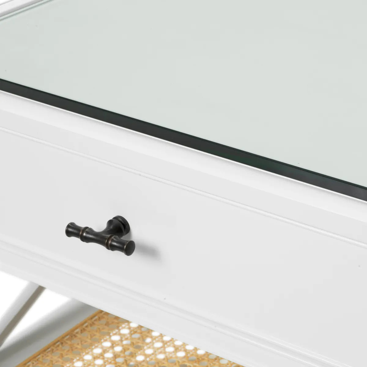 Boční stolek BAHAMAS rám z bílého mahagonového dřeva