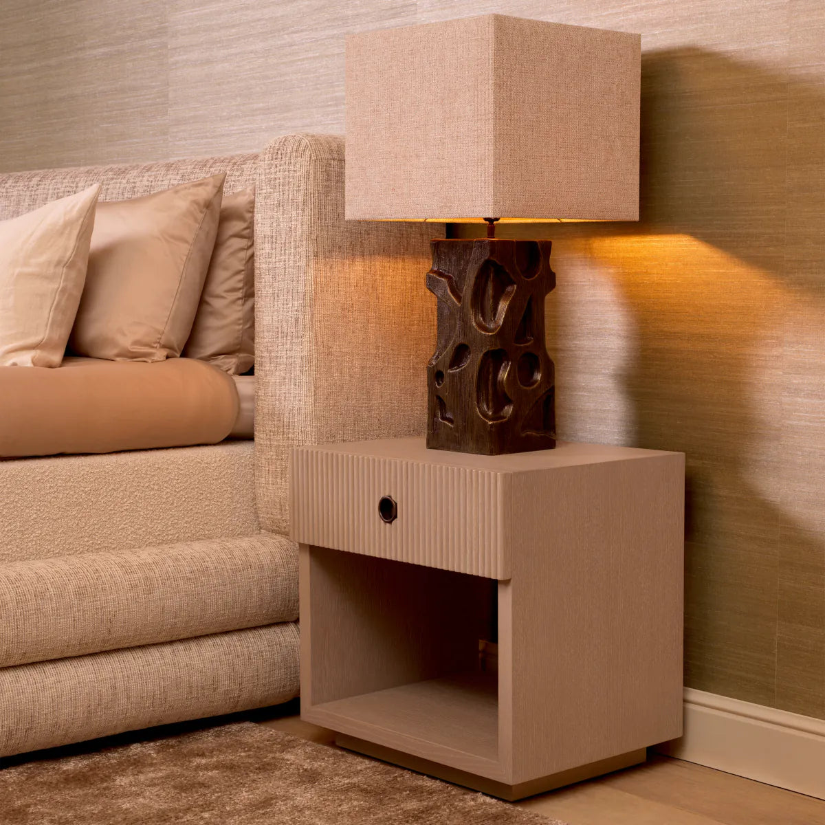 Noční stolek DIMITRIOS světlý dubový dýha