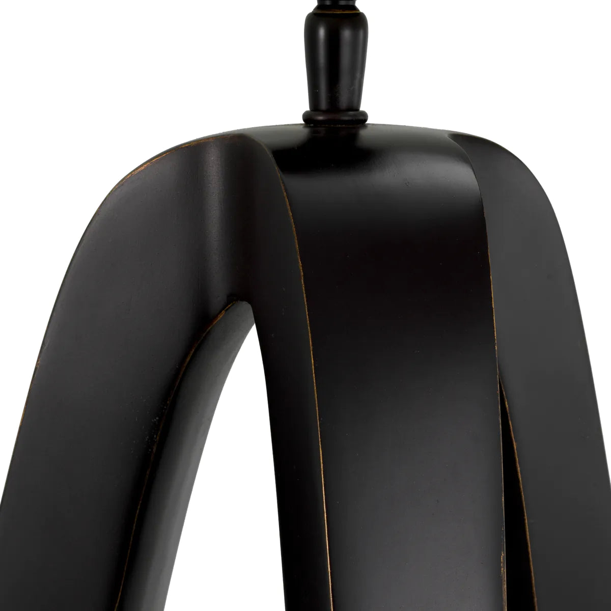 Stolní lampa MADRONA směs lnu s černou