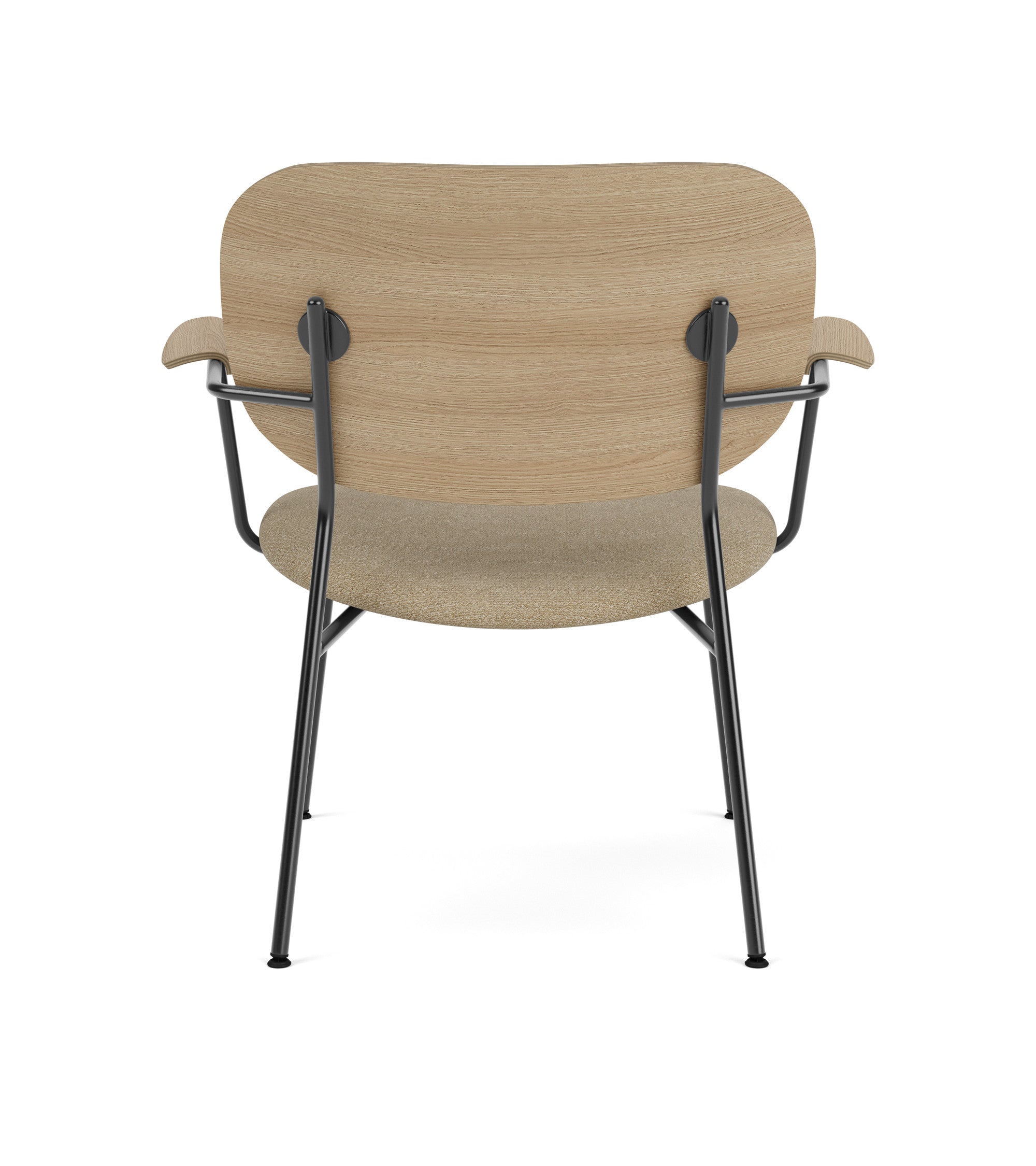 Armchair CO light beige with oak backrest