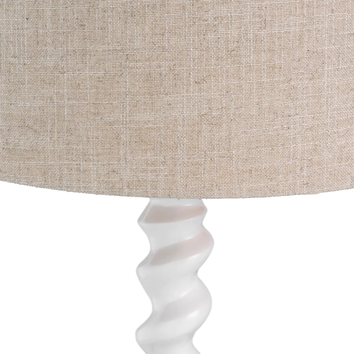 MASSIMO cream table lamp with a white base