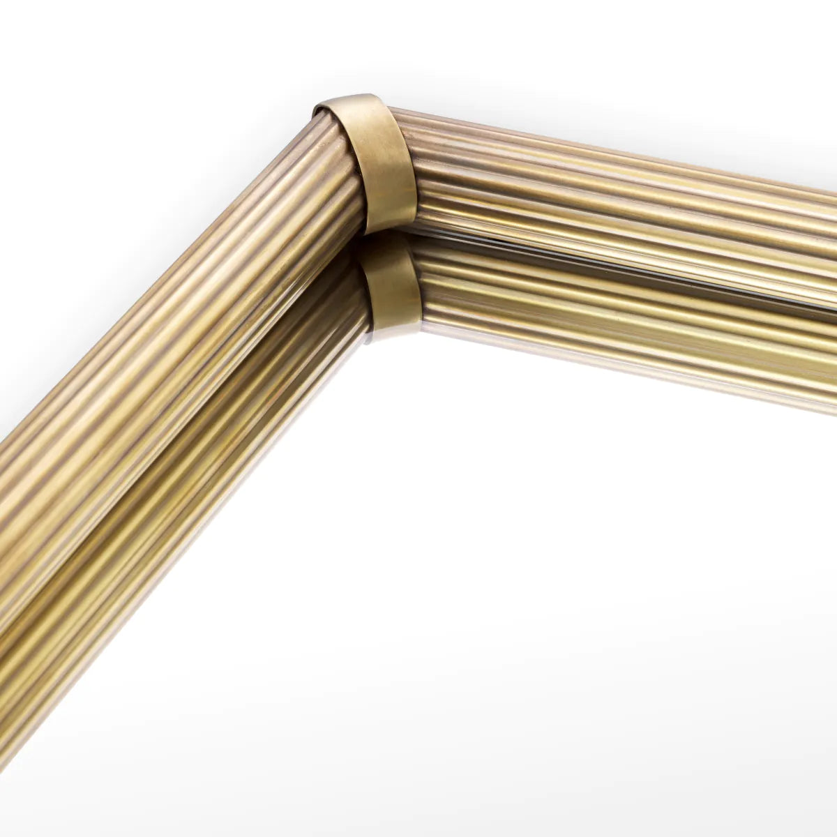 Skleněný tác LENORA antická mosaz