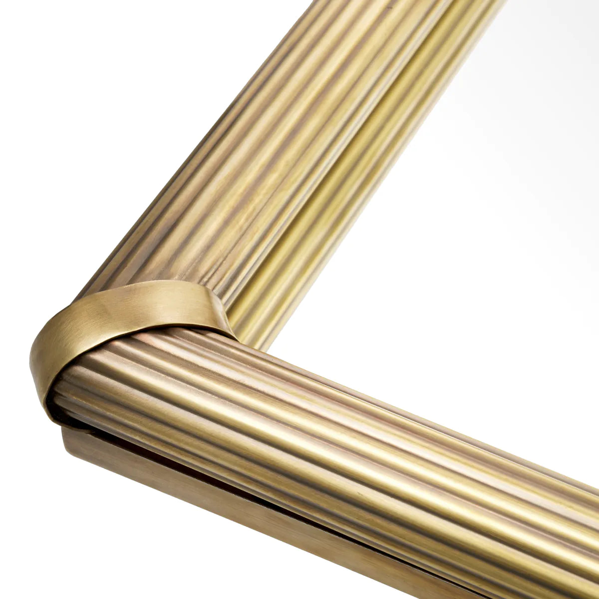 Skleněný tác LENORA antická mosaz