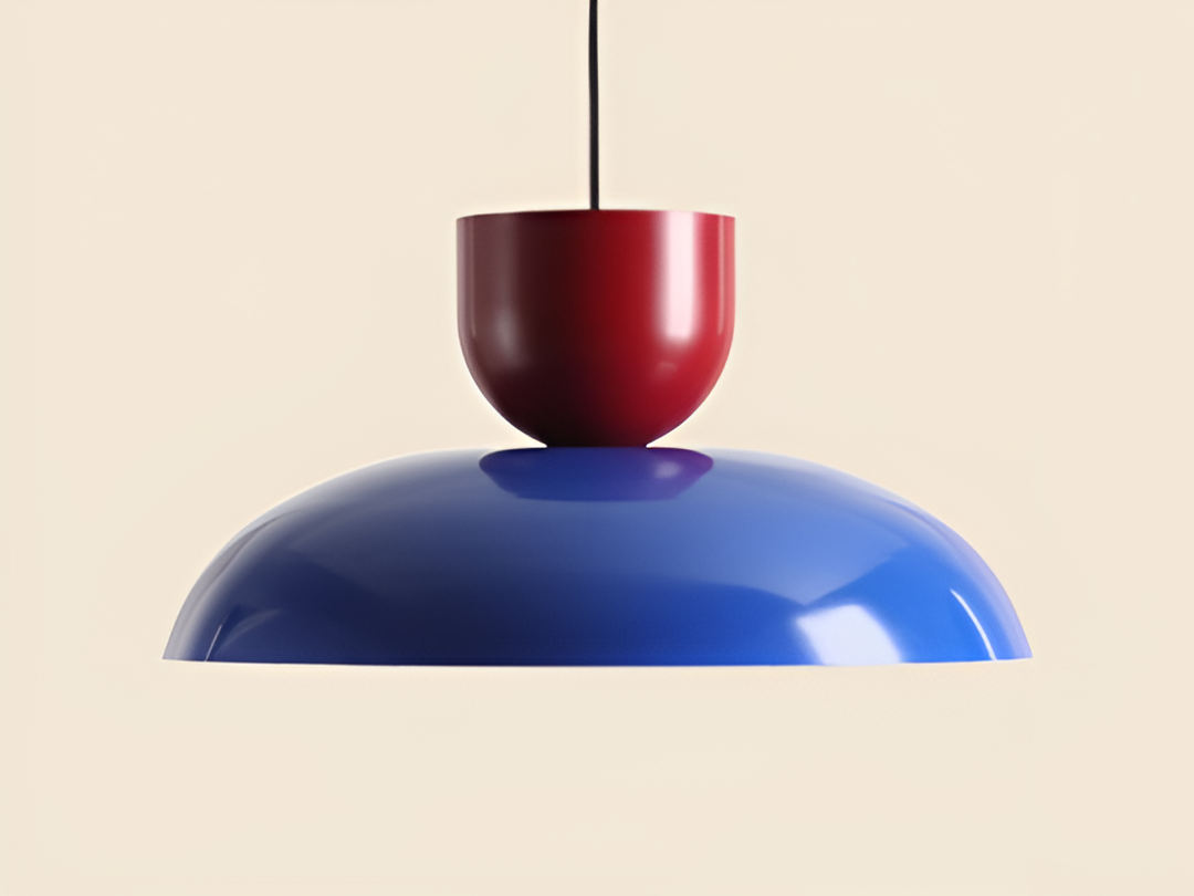 Lampa wisząca ELLA niebieski z czerwonym – styl nowoczesny