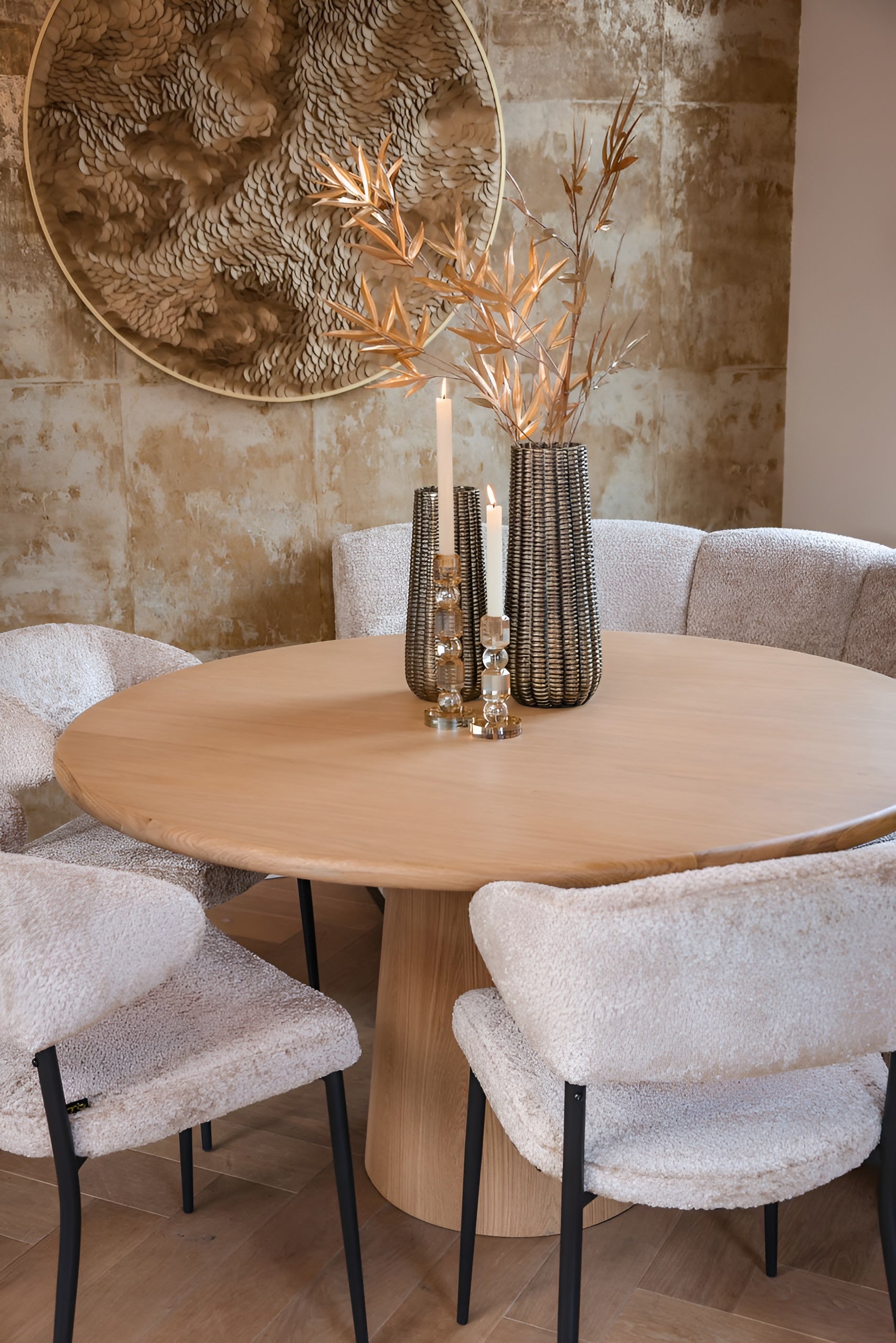 Rohová pohovka HILLPARK - zaoblený středový prvek béžový