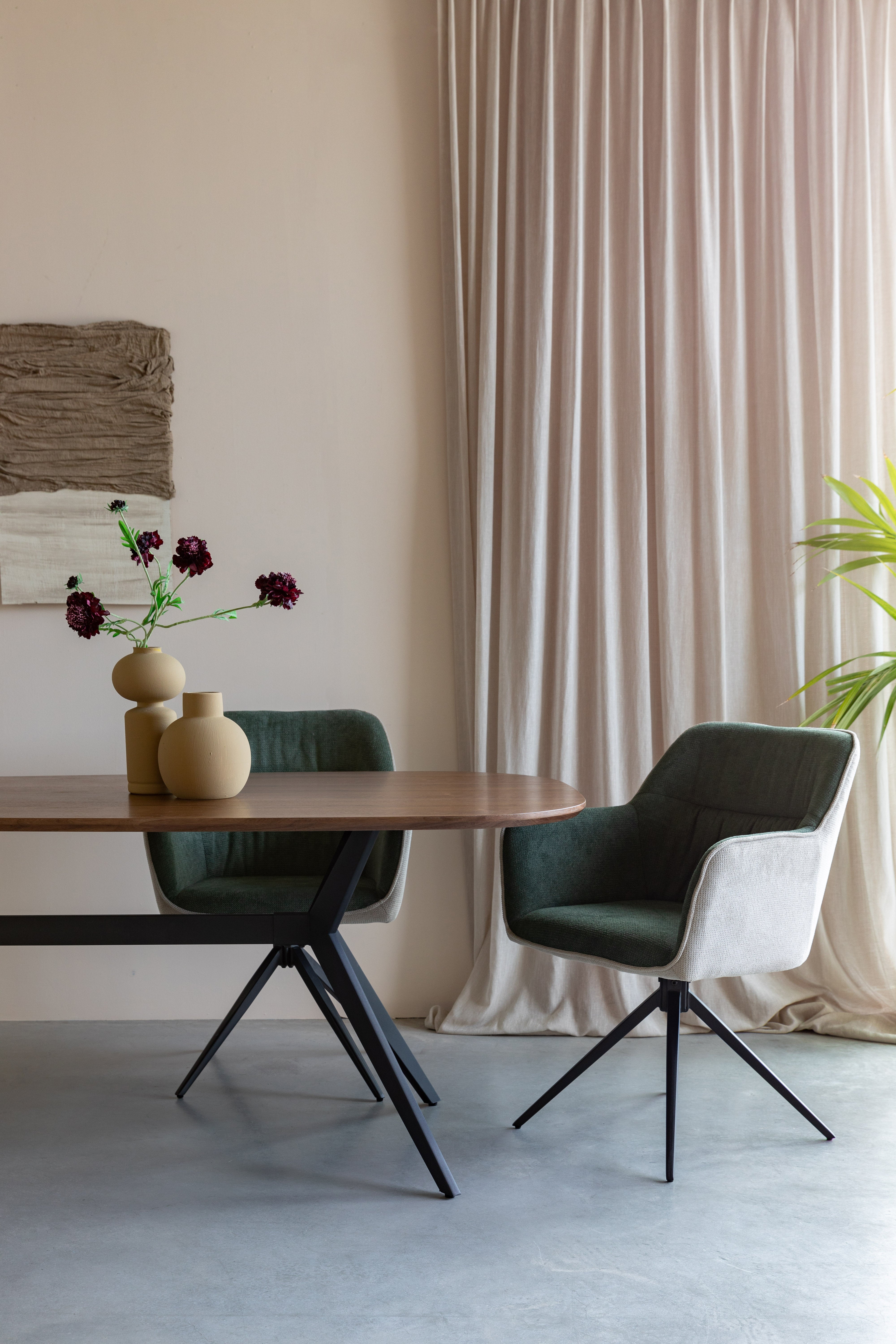 Židle DALEY hnědá s béžovou