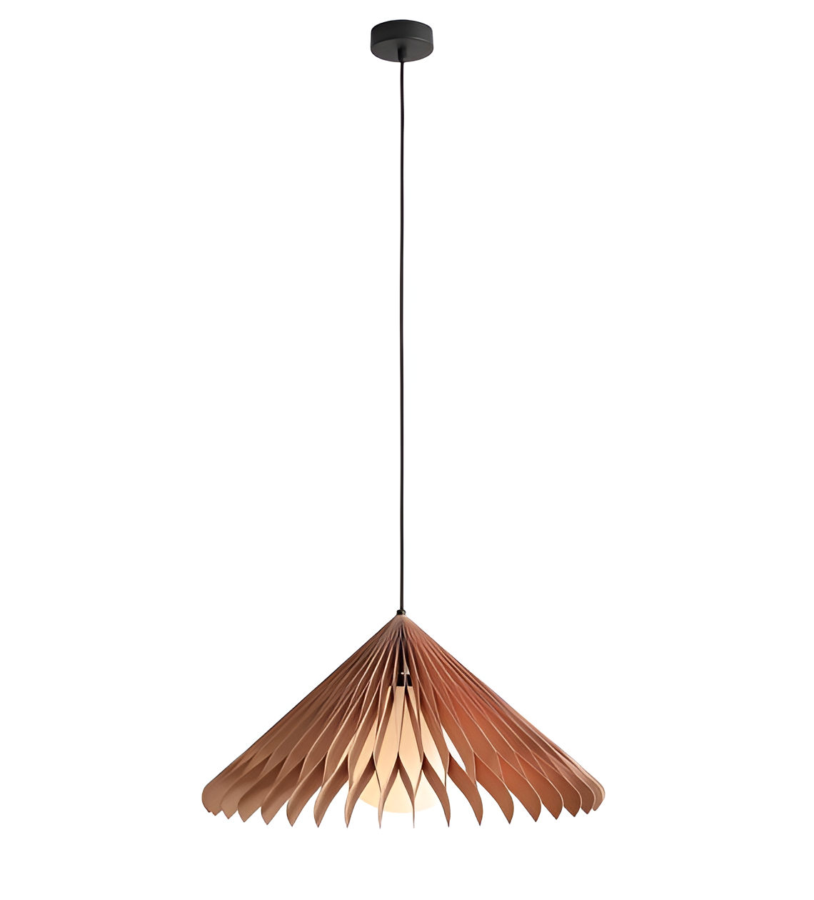 Nature sun hanging lamp beech wood