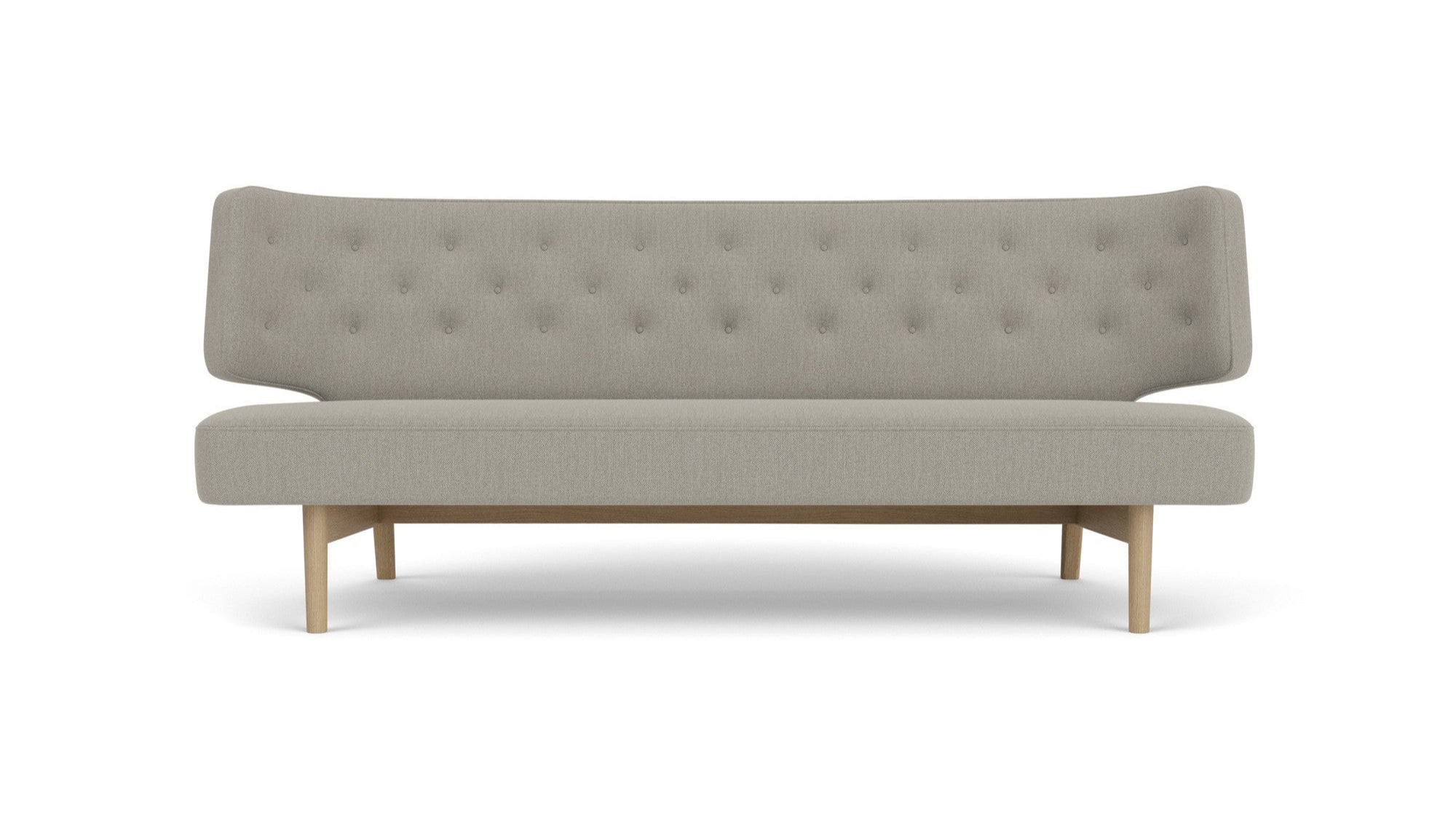2-seater Sofa RADIOHUS gray with oak base
