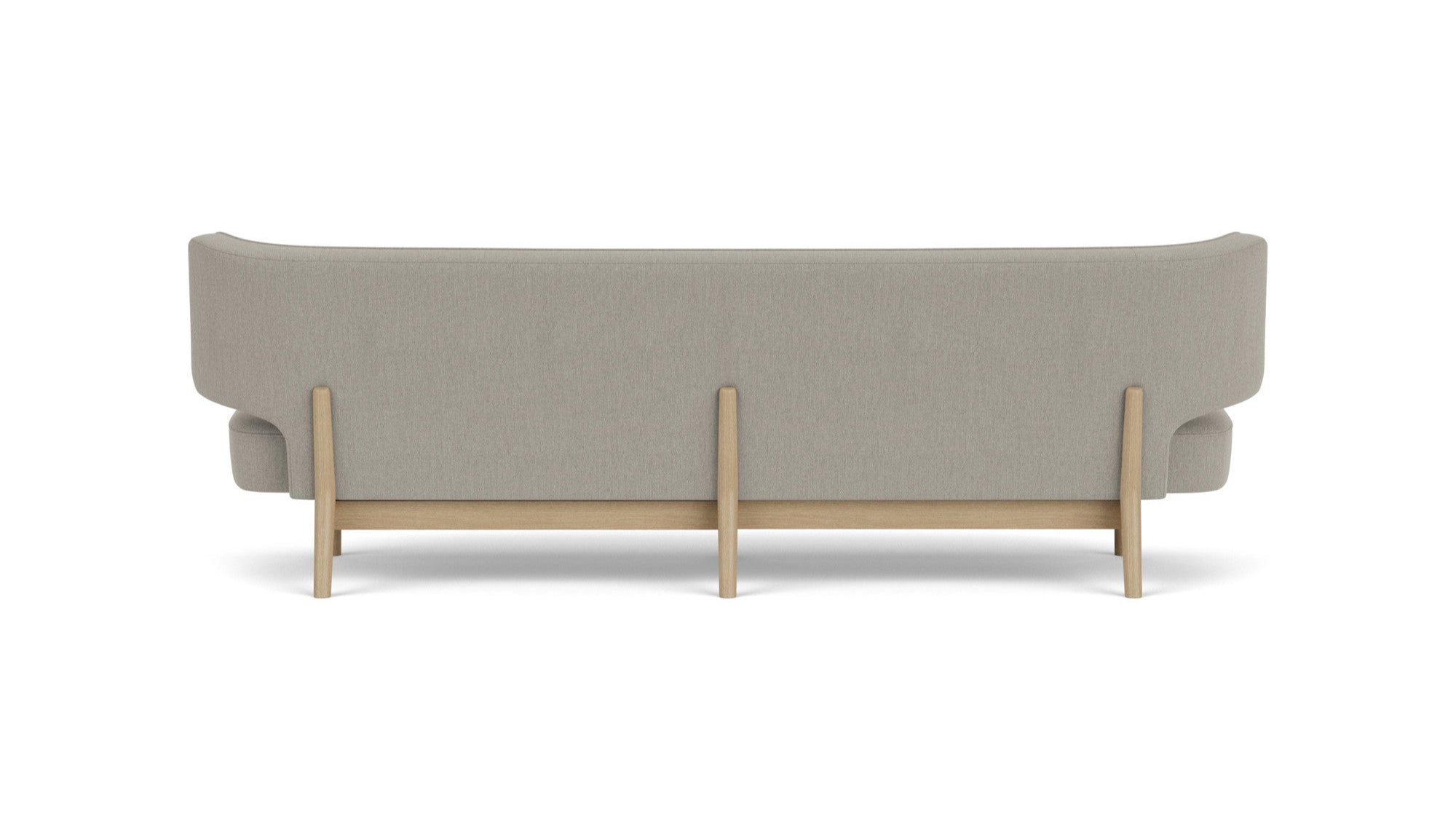 Sofa pro 3 osoby RADIOHUS šedá s dubovým podstavcem