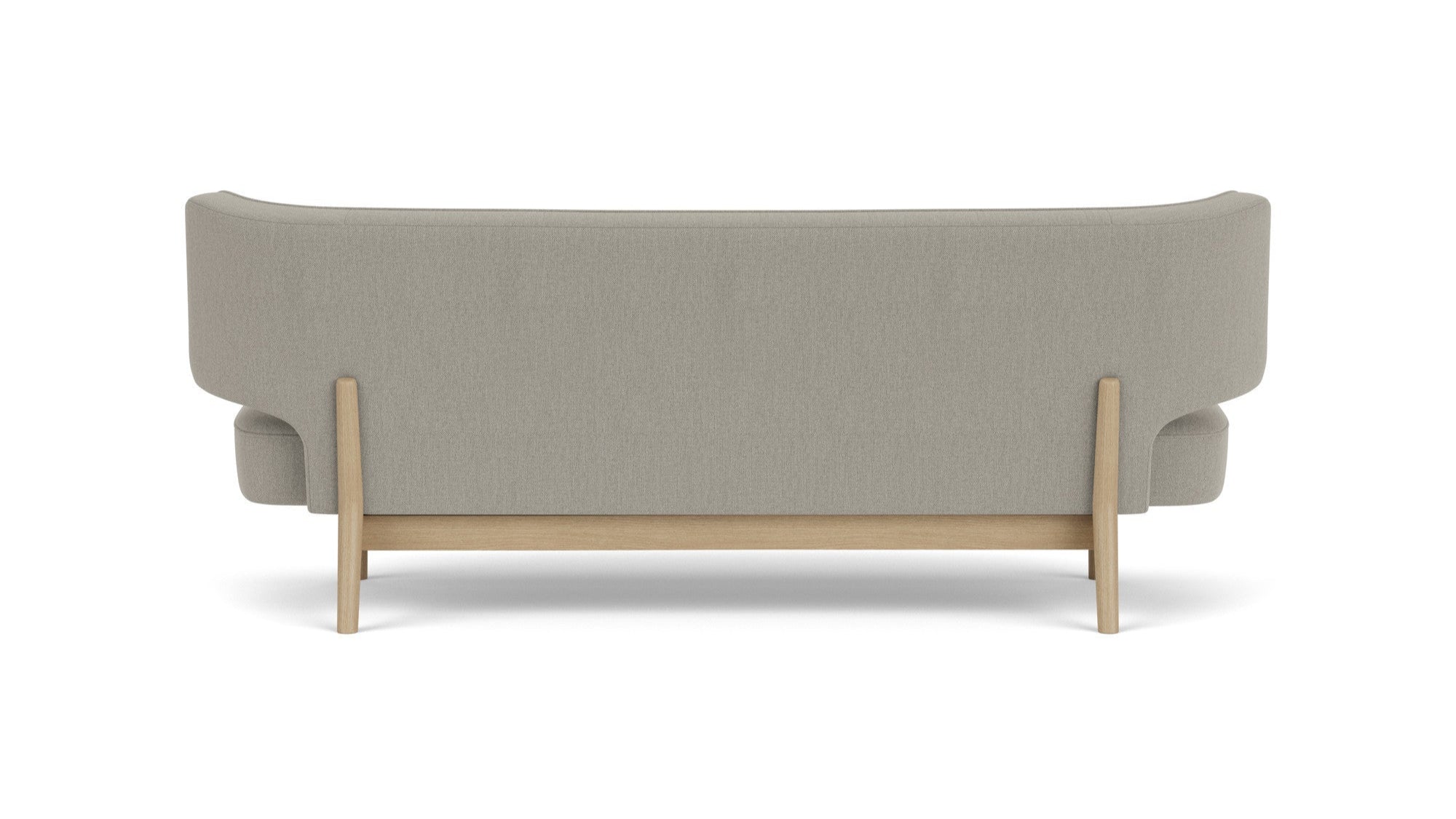 2-seater Sofa RADIOHUS gray with oak base