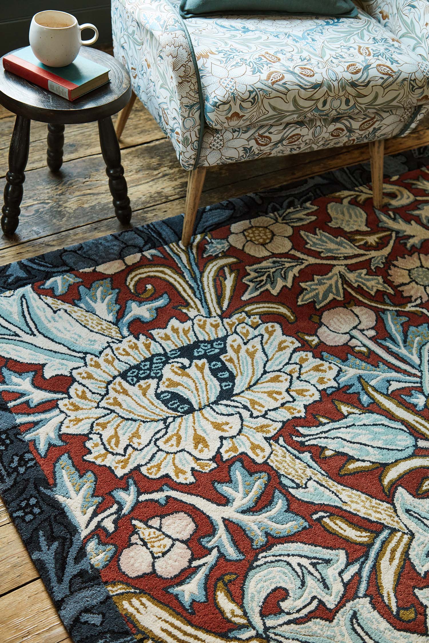 Dywan MOREW TRENT MADDER RED WEBB’S bordowo-granatowy