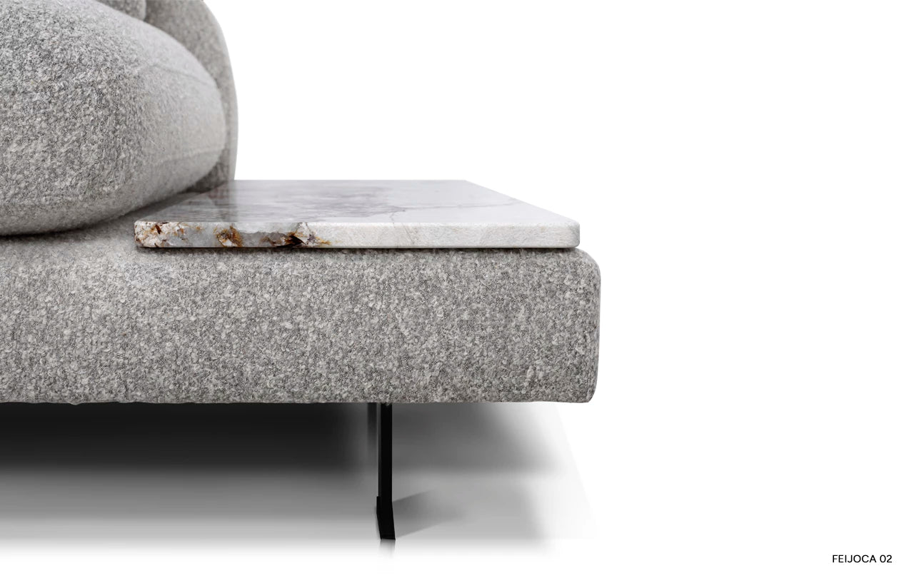 Narożnik z półką prawostronny DUMBO tapicerowany