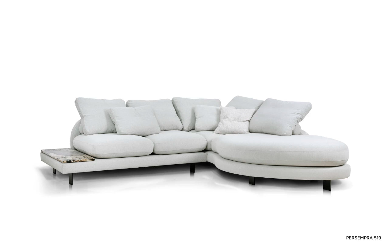 Narożnik z półką prawostronny DUMBO tapicerowany