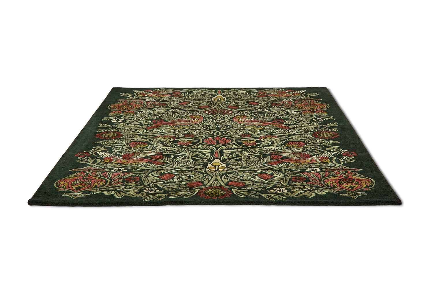 MOrew rug - Bird Trump green