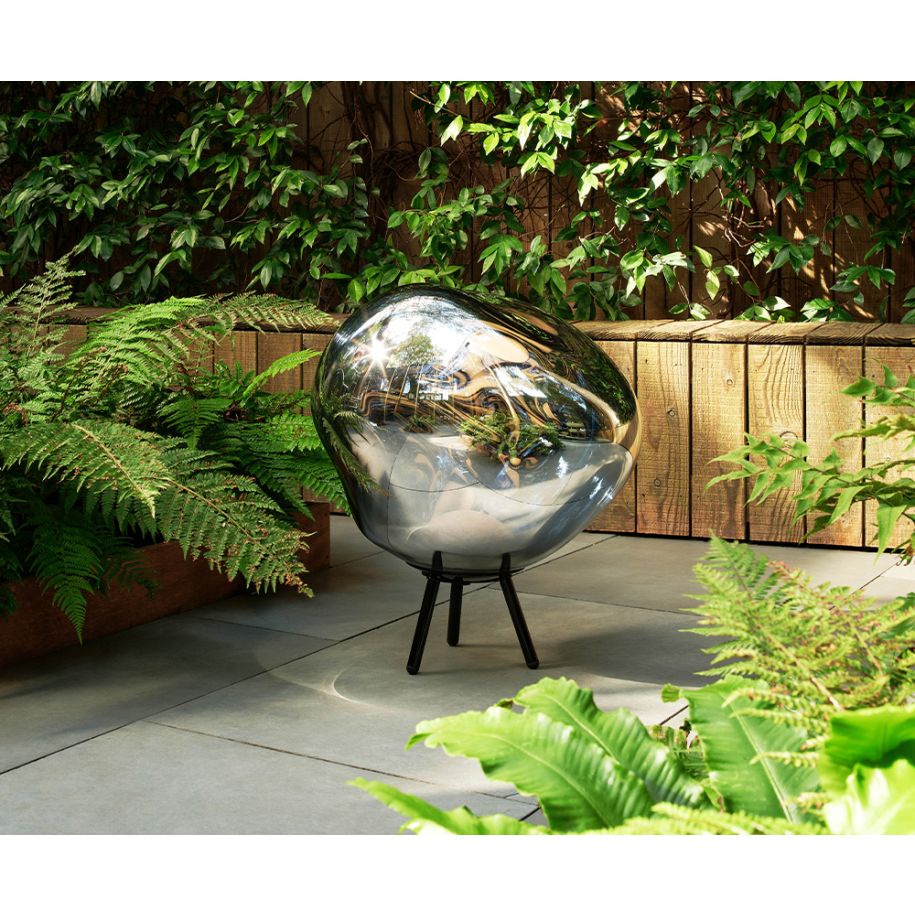 Přenosná lampa LARGE MELT stříbrná