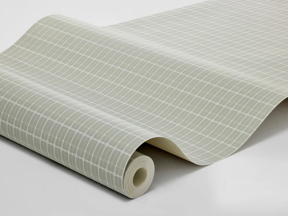 Tapeta s geometrickým vzorem v kostce ALVAR AALTO M.I.T zelená