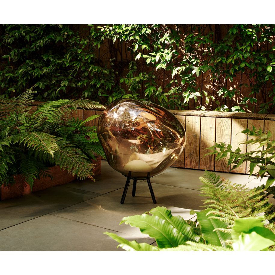 Přenosná lampa LARGE MELT zlatá