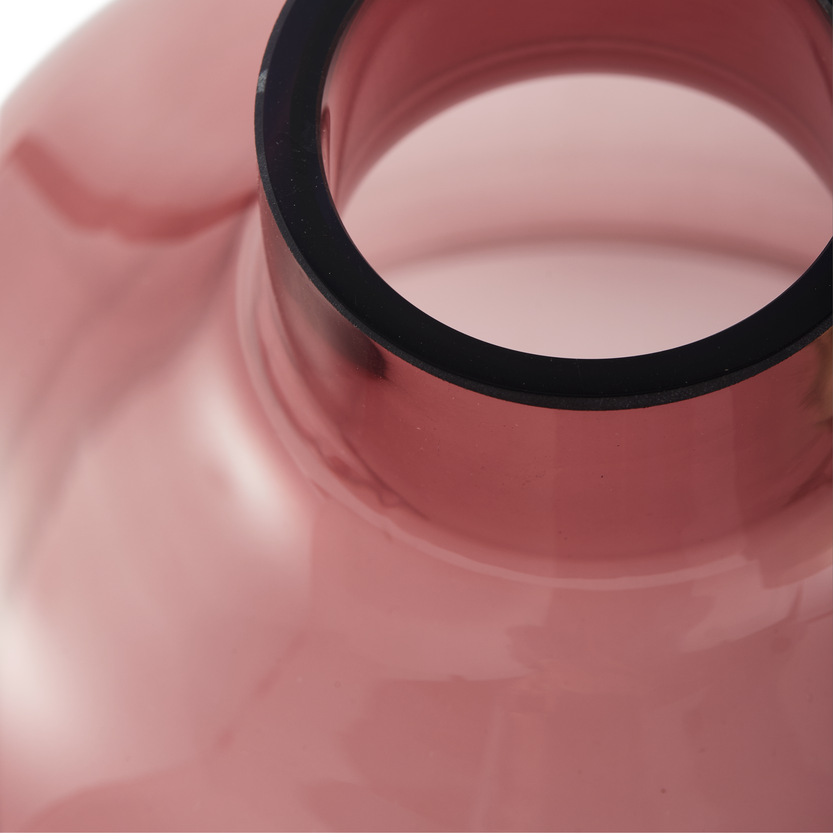 Skleněný váza FORMY růžová se zelenou