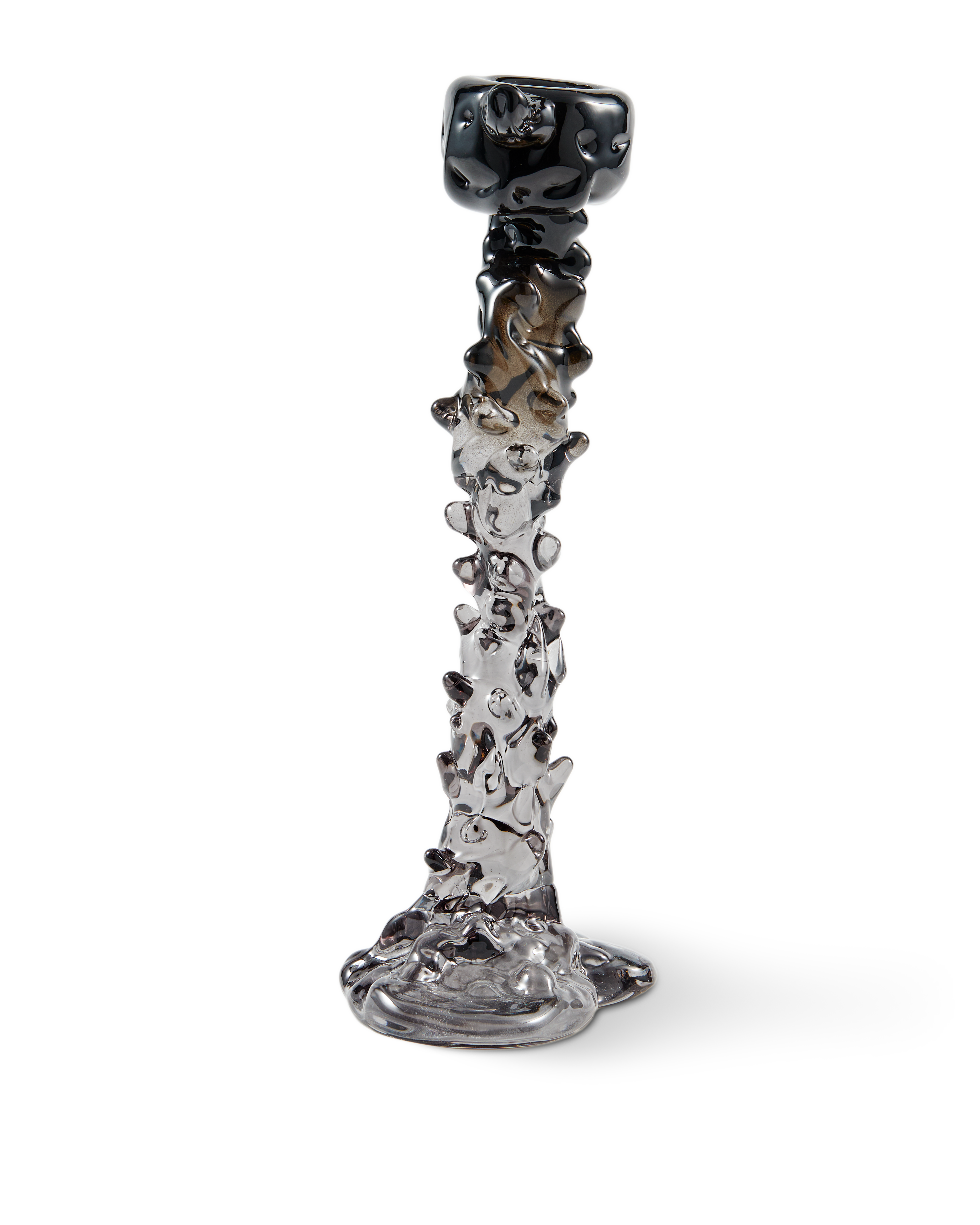 Svícen GLASS DRIP černý