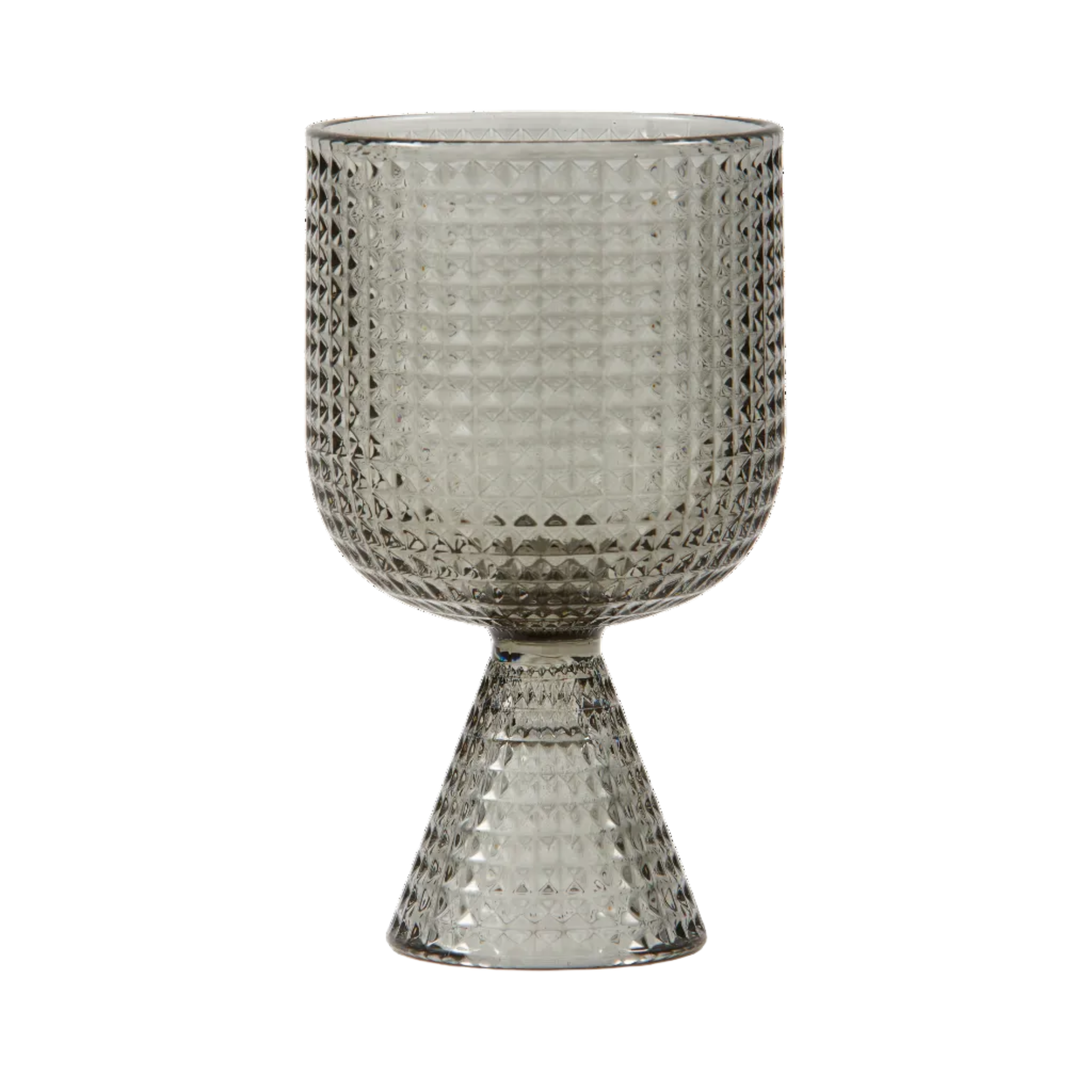 Sada skleniček na víno ROOFTOP šedé sklo