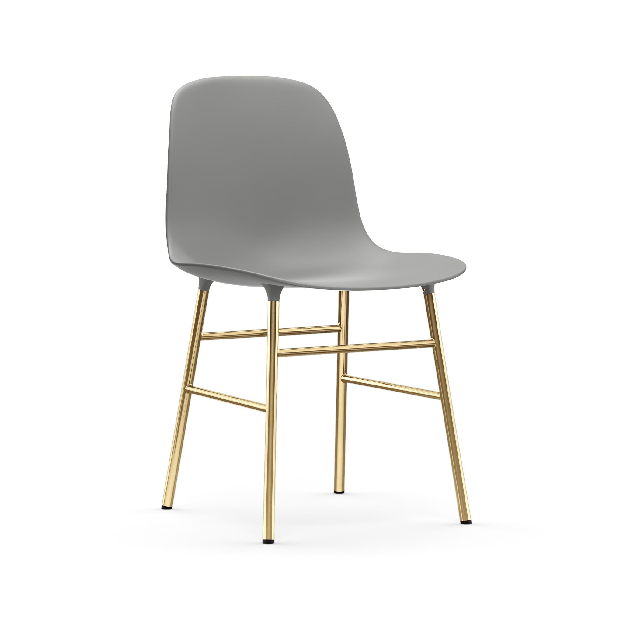 Chair gray forms with a golden base