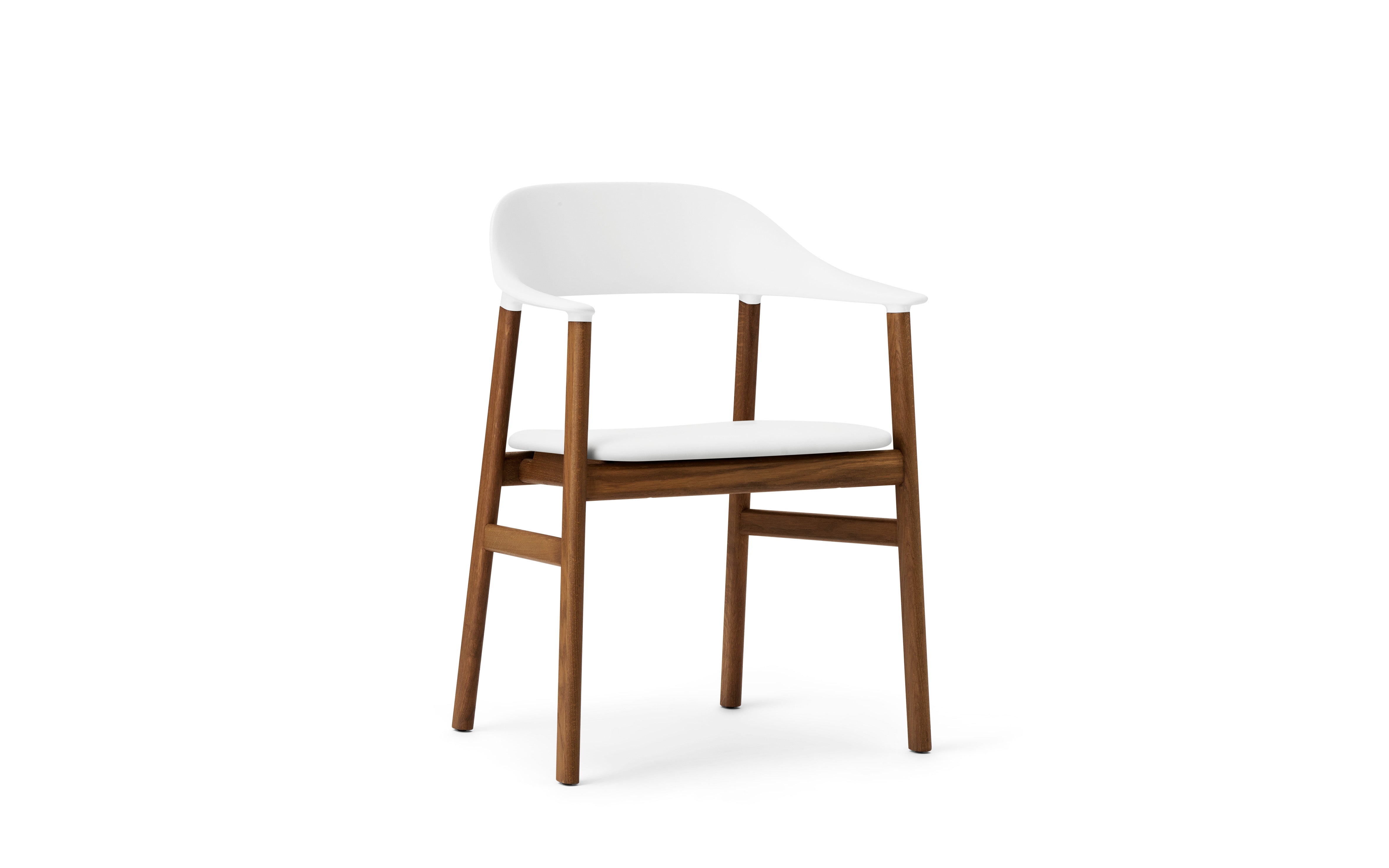Chair with armrests Upholstered Herit with a dark oak base