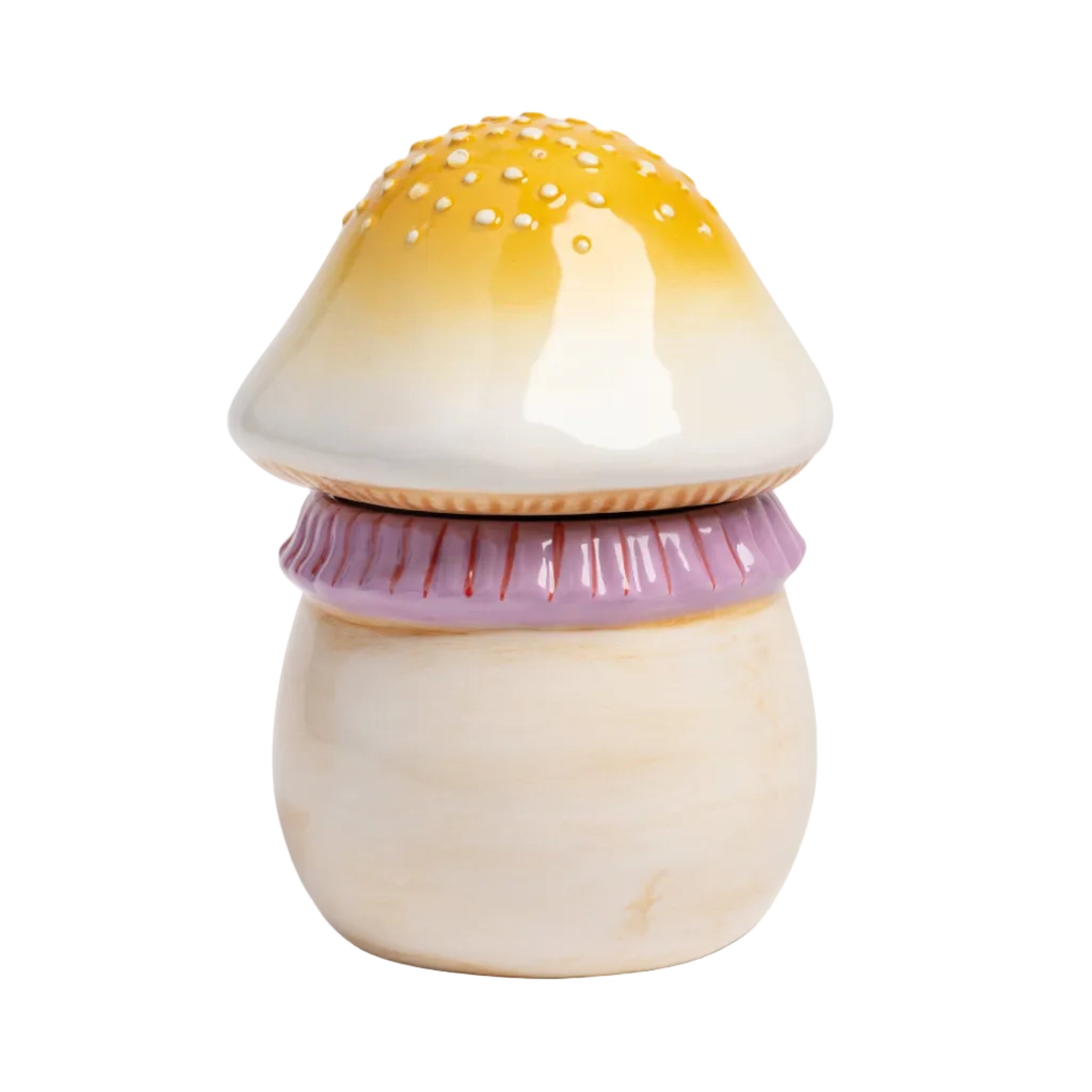 Pojemník MAGICKÁ HŘÍBEK béžový s oranžovou a růžovou