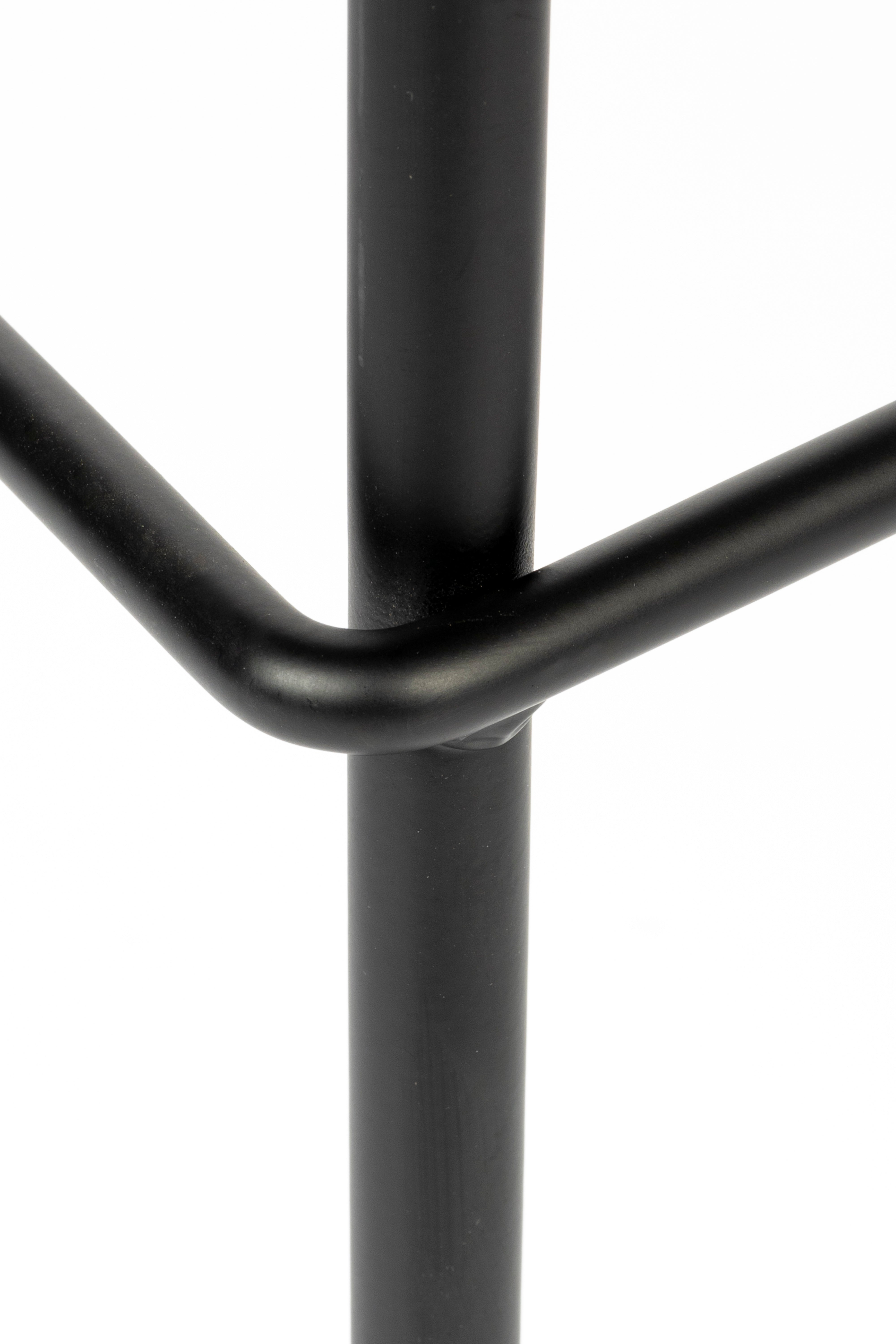 Barová židle JOLIEN krémový boucle s černým podstavcem