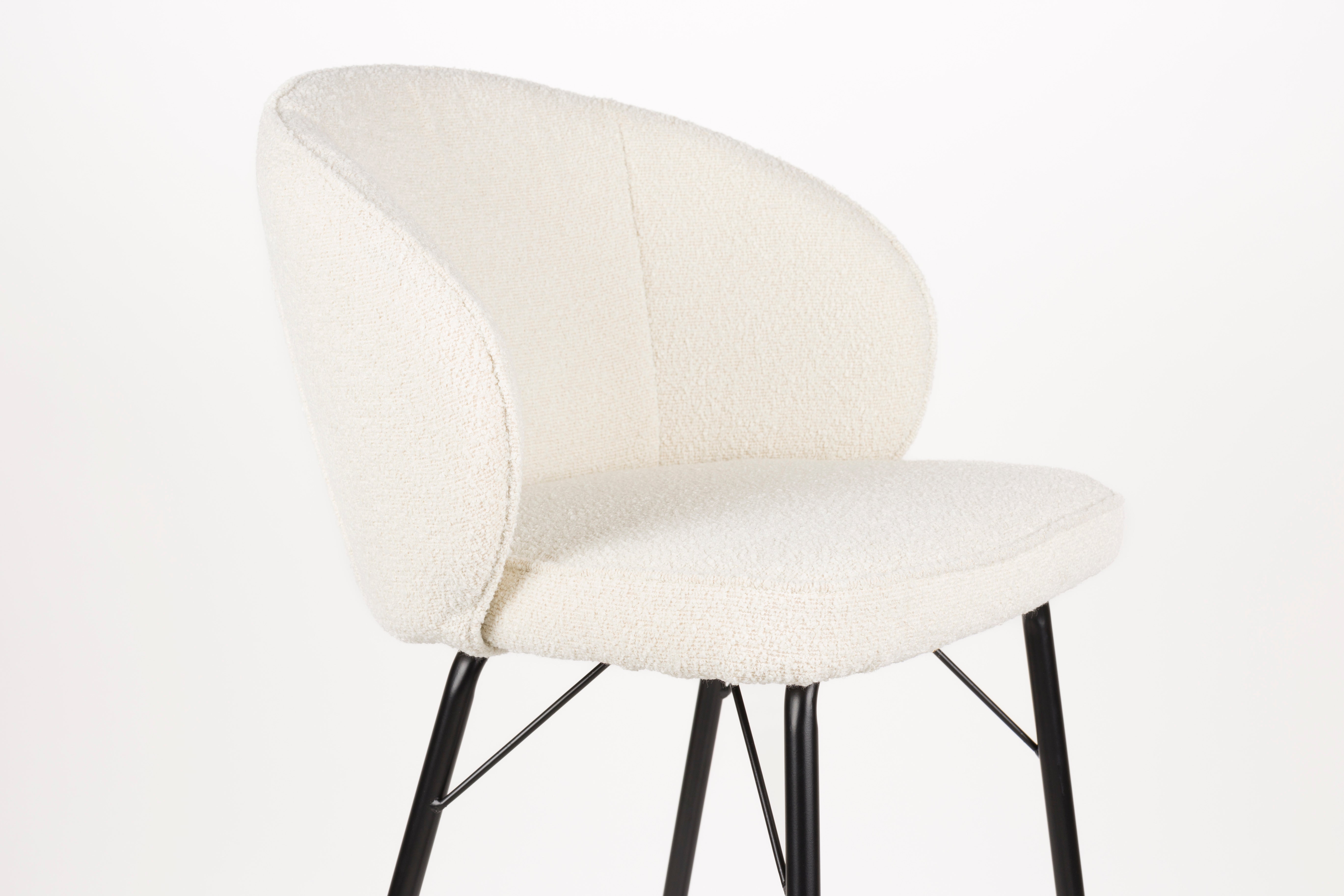 JOA stool white with black base