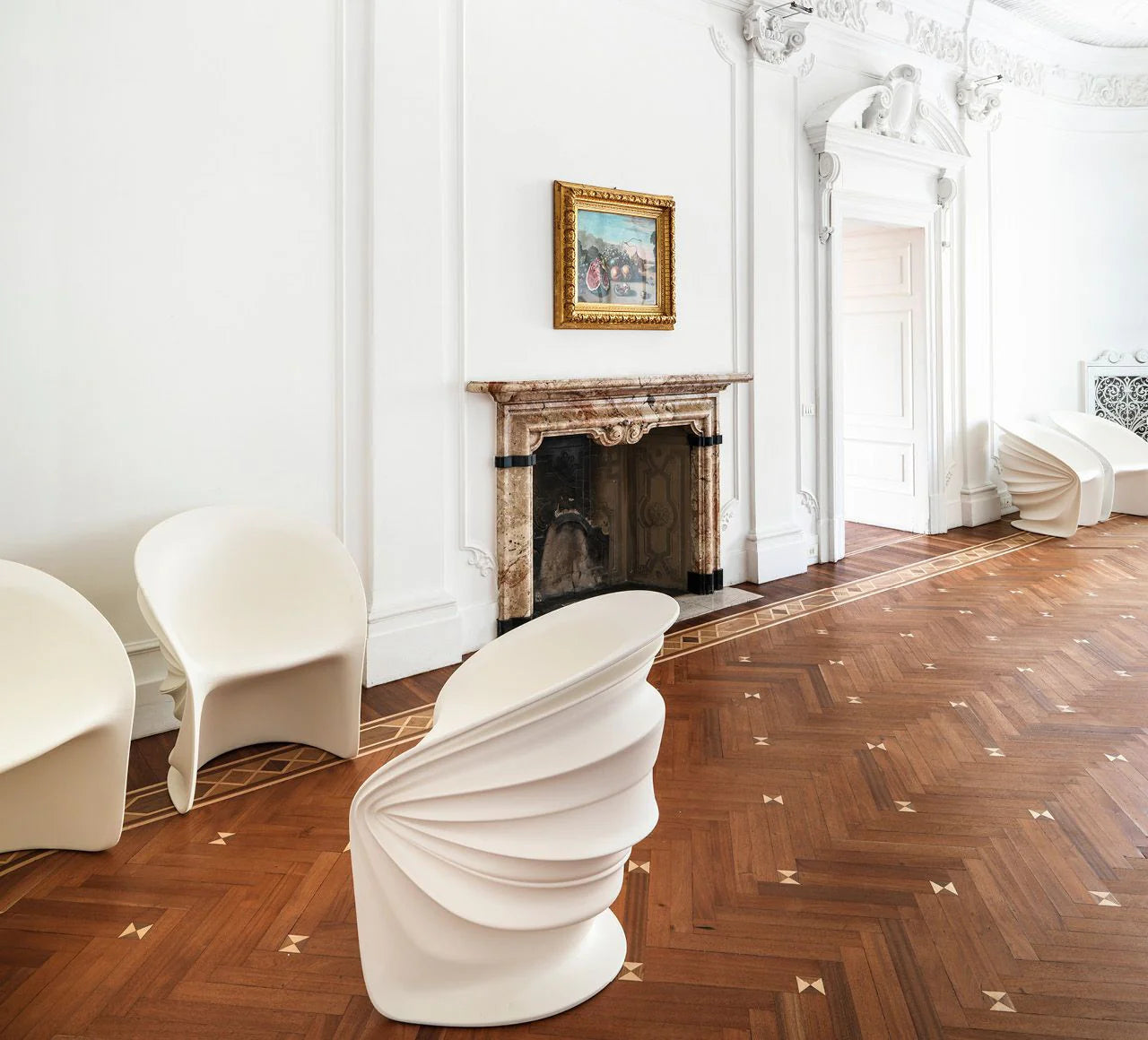 Modesty Veiled gray armchair