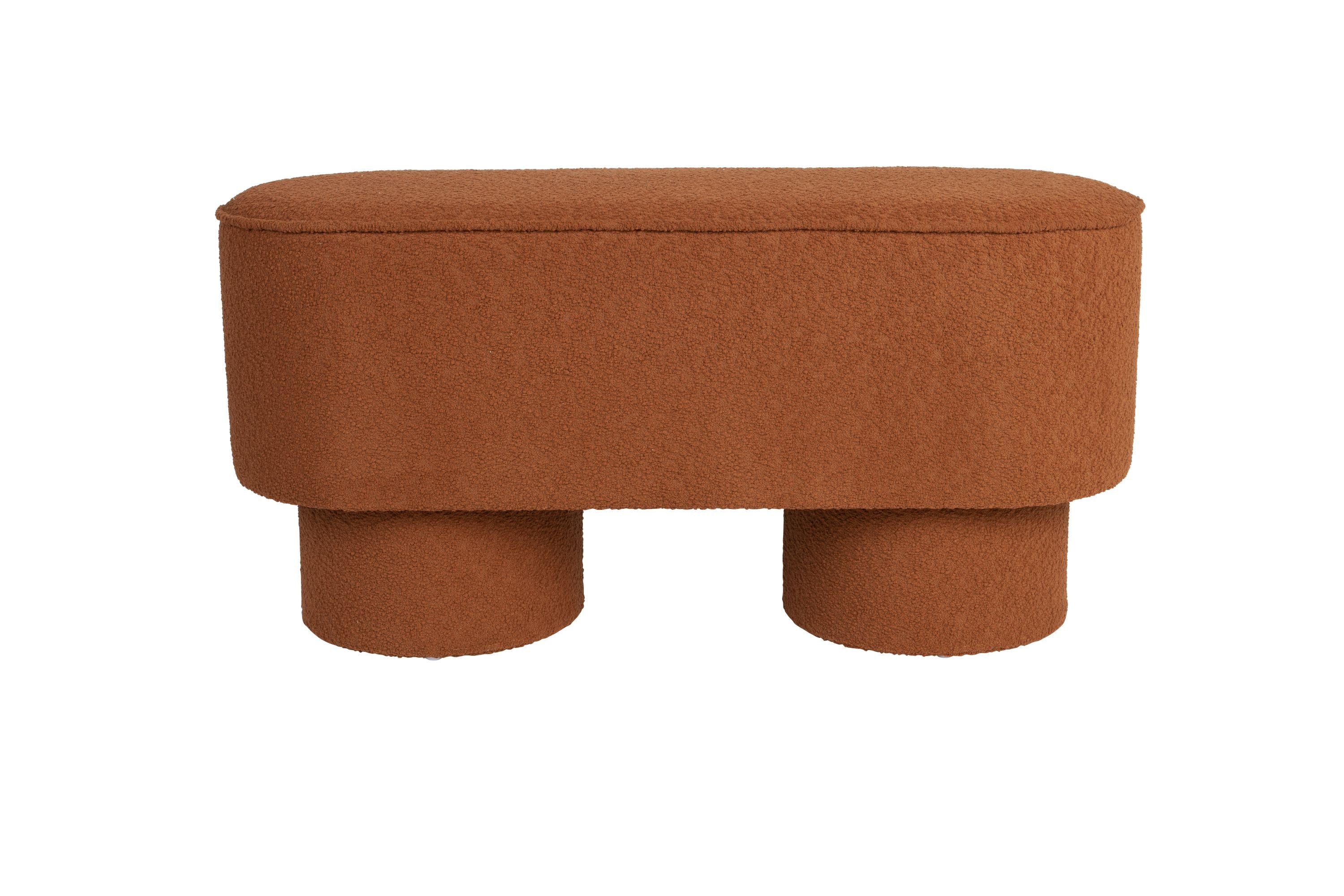 Ławka tapicerowana MARCOS rudy boucle