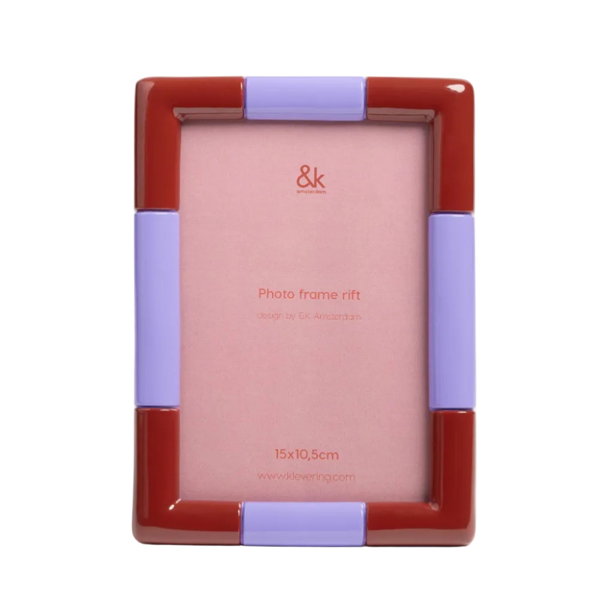 Rám na fotografie RIFT RECTANGLE burgundský s fialovou