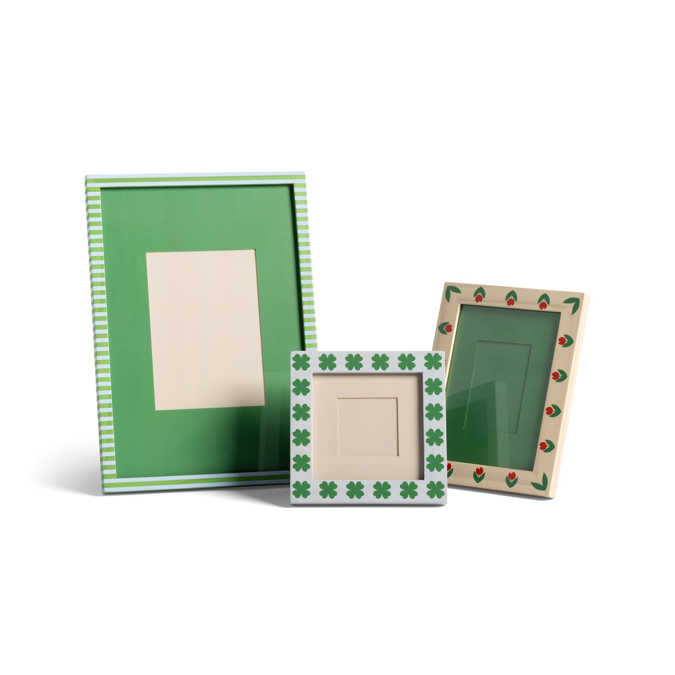 PATCH photo frame green with beige